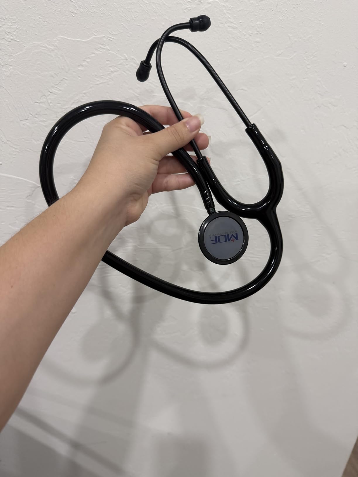 MDF Instruments Acoustica Lightweight Stethoscope for Doctors, Nurses, Students, Home Health Use, Dual Head, Black Tube, Black Chestpiece-Headset, MDF747XPBO customer photo 1