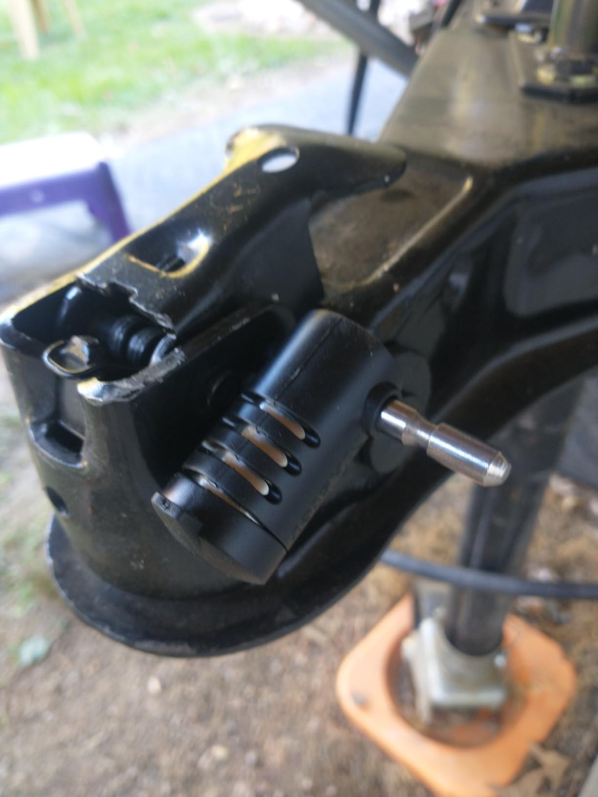 Master Lock Adjustable Coupler Lock Stainless Steel Trailer Hitch 2847DAT | Keyed trailer hitch helps secure RVs, trailers & towing gear, fits coupler latch widths up to 2-3/4 inch, 6 locking positions customer photo 2
