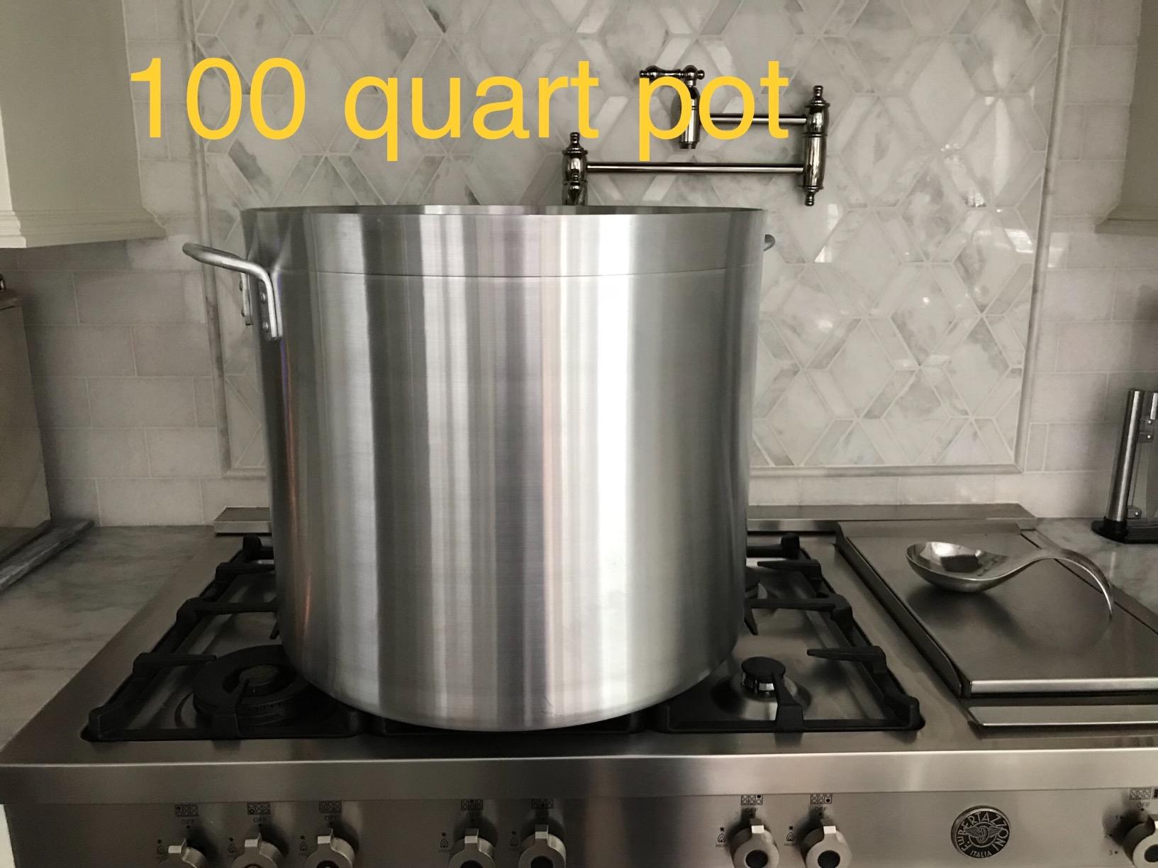 Winco 20 qt Aluminum Heavy-Duty Stock Pot | Thick walls, Riveted handles, Wide base, Great for Stocks, Soups, Pasta and Batch Cooking customer photo 2