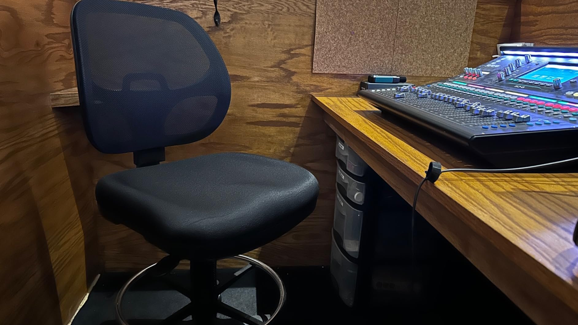 Office Star DC Series Deluxe Breathable Mesh Back Ergonomic Drafting Chair with Lumbar Support and Adjustable Footring, Black Fabric customer photo 1