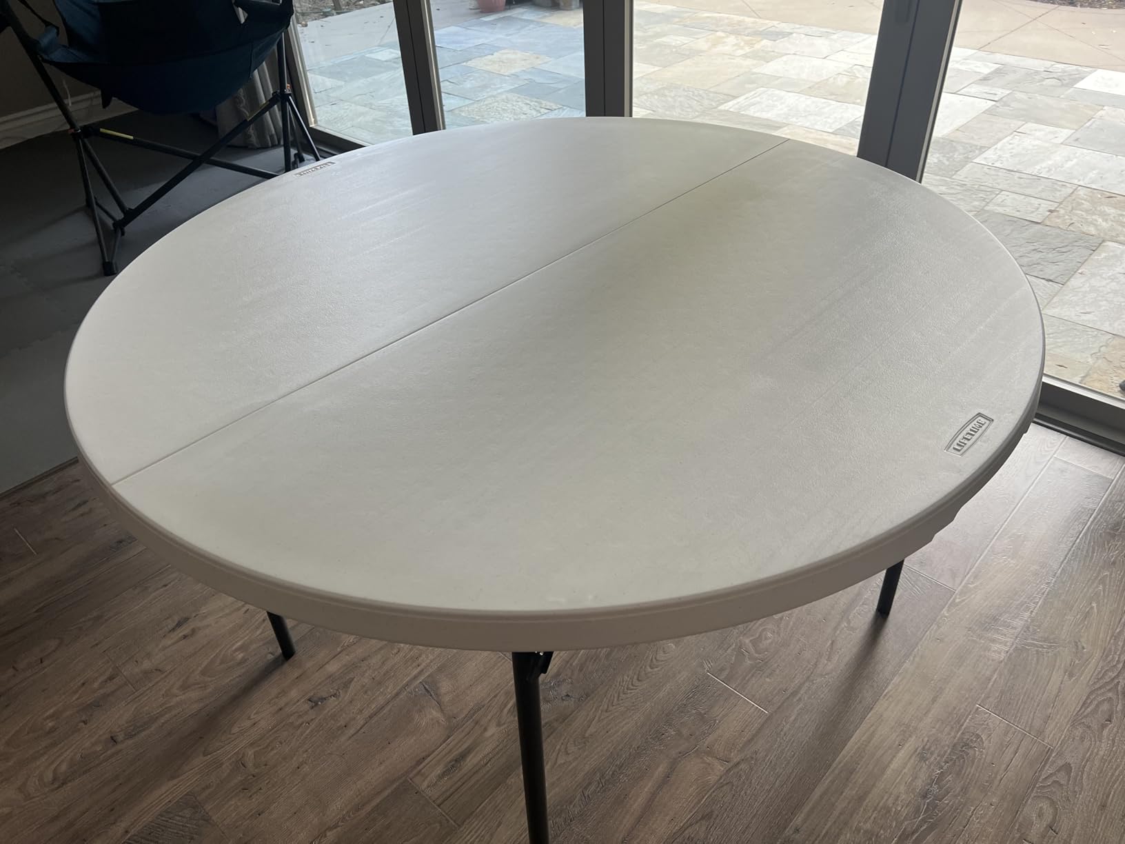 LIFETIME Light Commercial Fold-in-Half Round Table, 4-Foot customer photo 2