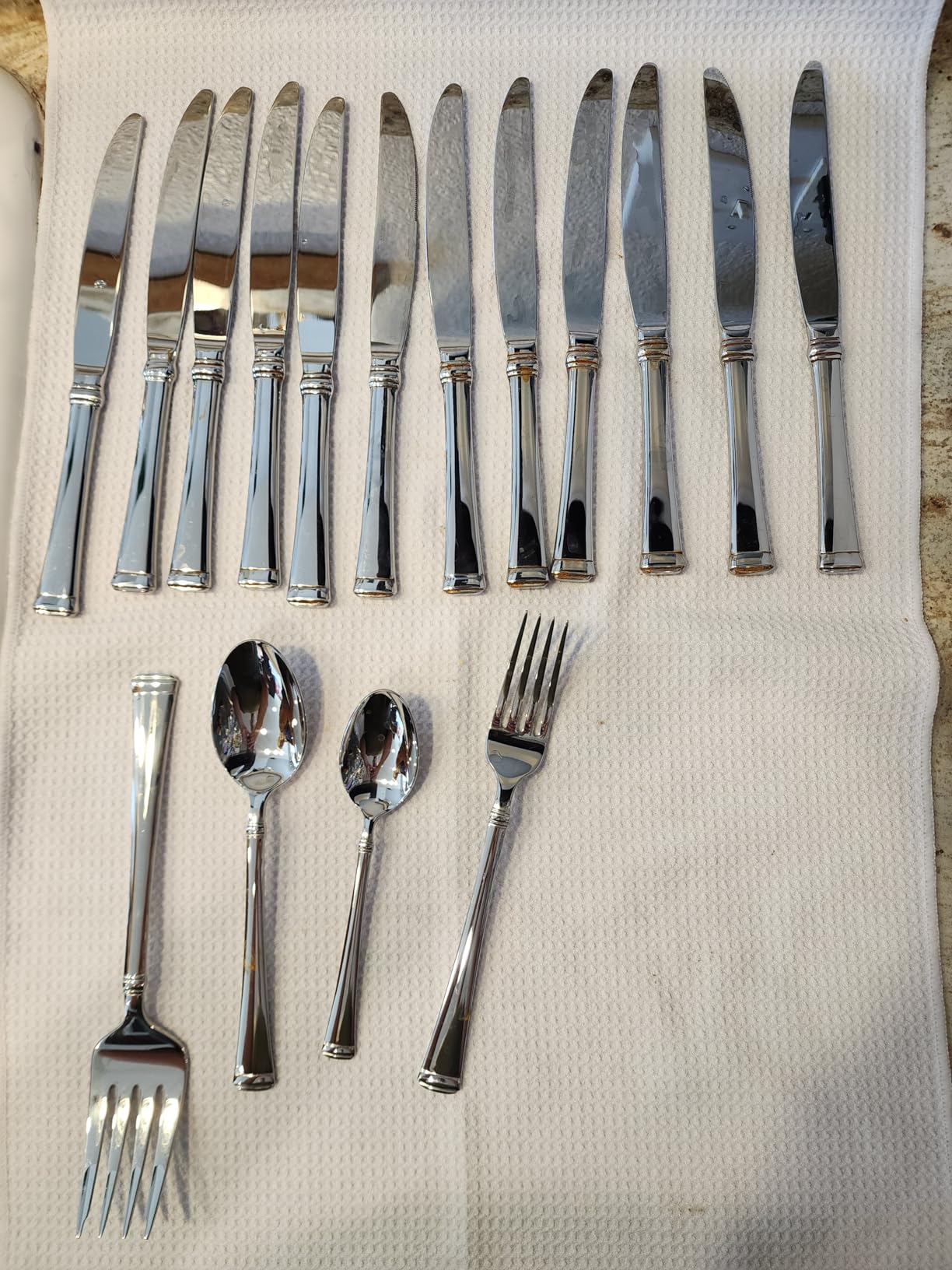 Mikasa Harmony Silverware Set for 12, 65-Piece 18/10 Stainless Steel Flatware Set with Flared Handles, Dishwasher Safe Cutlery Set, Elegant Dining Utensils customer photo 2