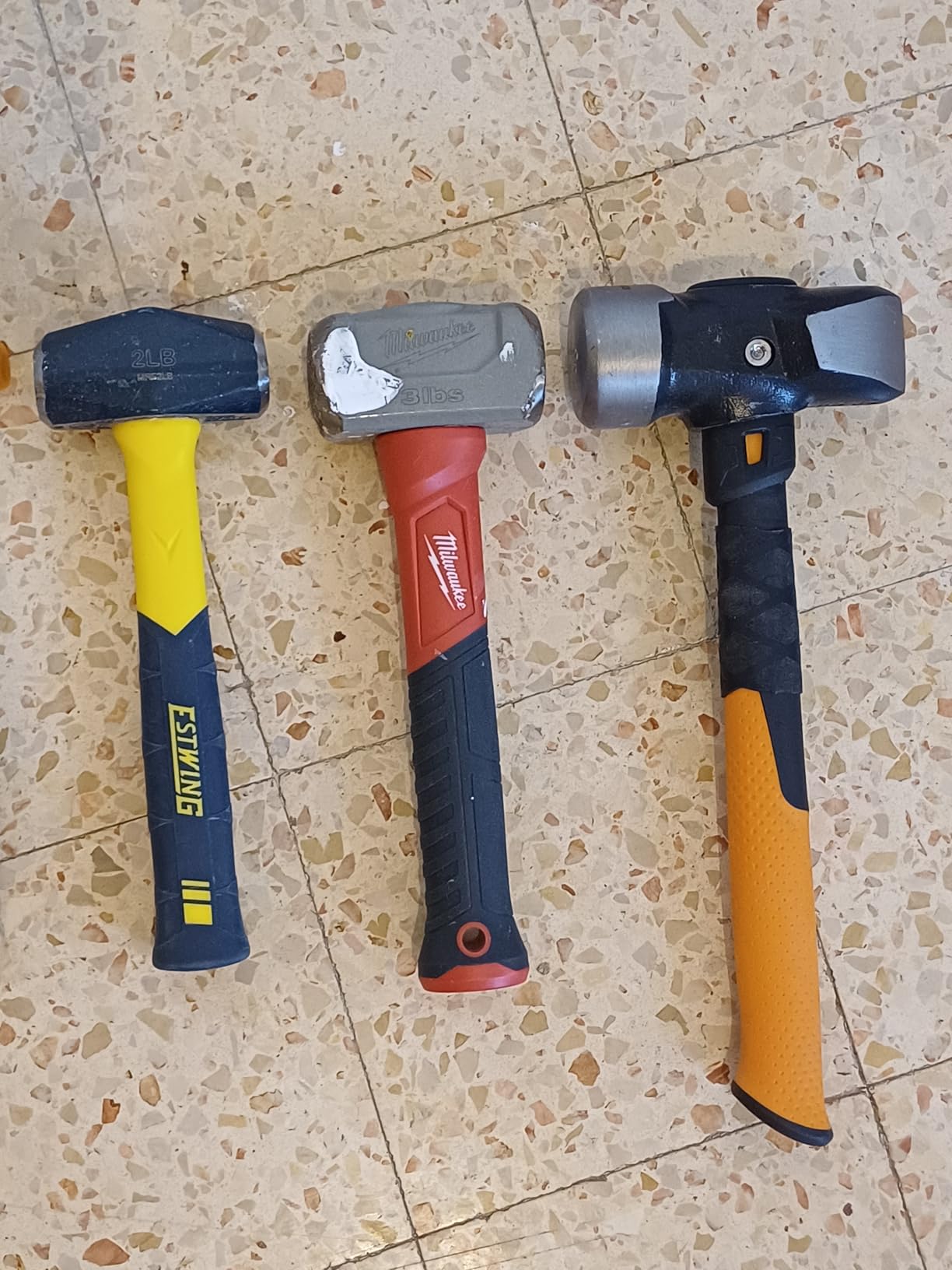 ESTWING Sure Strike Drilling/Crack Hammer, 3lb Hand Sledge, MRF3LB | Forged Steel Head, The Right Size For The Job, Versatility On The Job, Non-Slip Fiberglass Handle customer photo 2