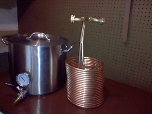 Tall Copper Immersion Wort Chiller 50' x 3/8