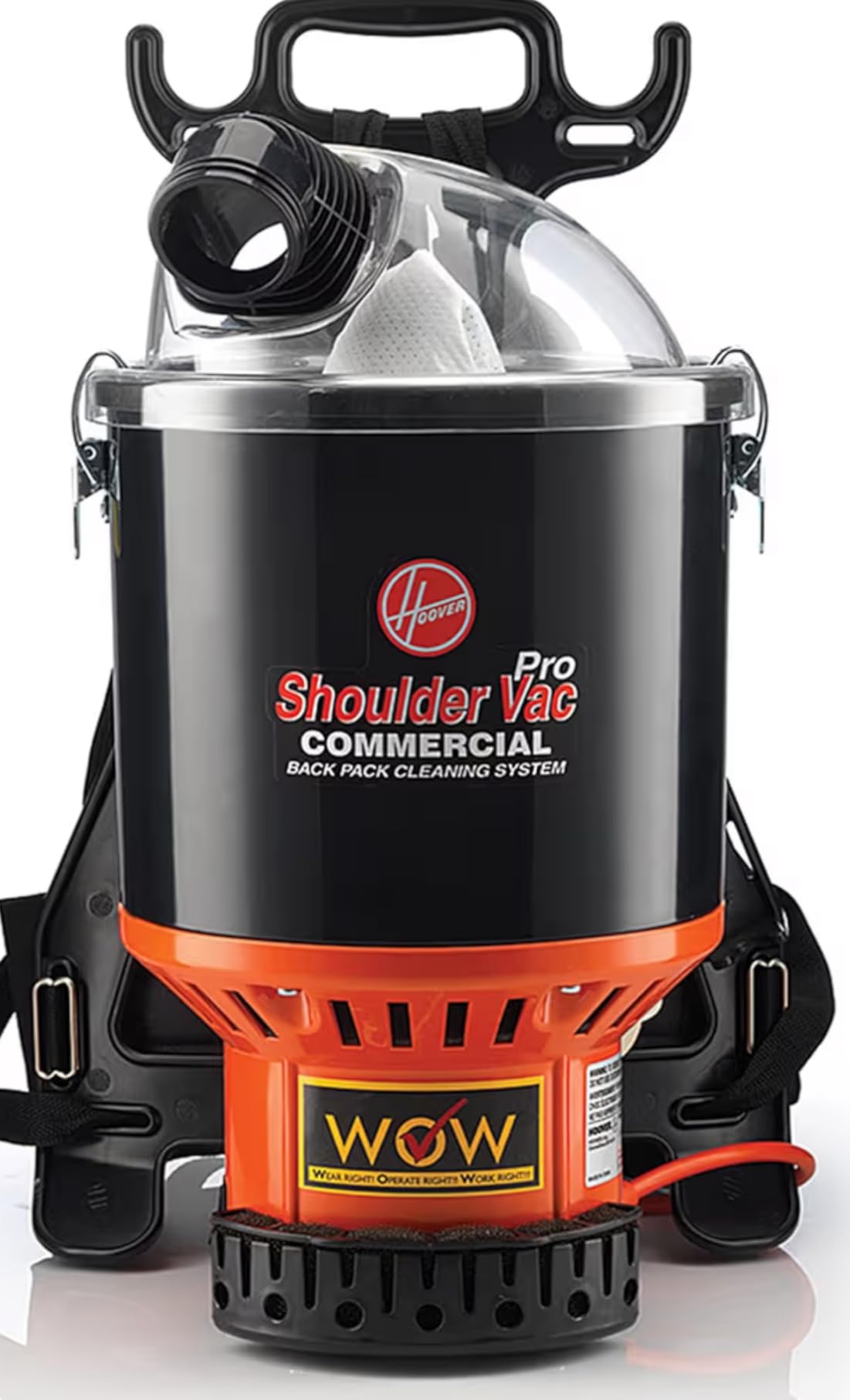 Hoover Commercial Shoulder Vac Pro Bagged Backpack Vacuum Cleaner, Lightweight, Chiropractic Design, HEPA Media Filtration, Corded Vacuum Cleaners for Commercial Use on Carpet and Hard Floors customer photo 1