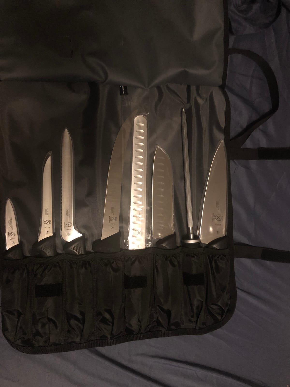 Mercer Culinary Millennia 8-Piece Knife Roll Set, Black Handles customer photo 1