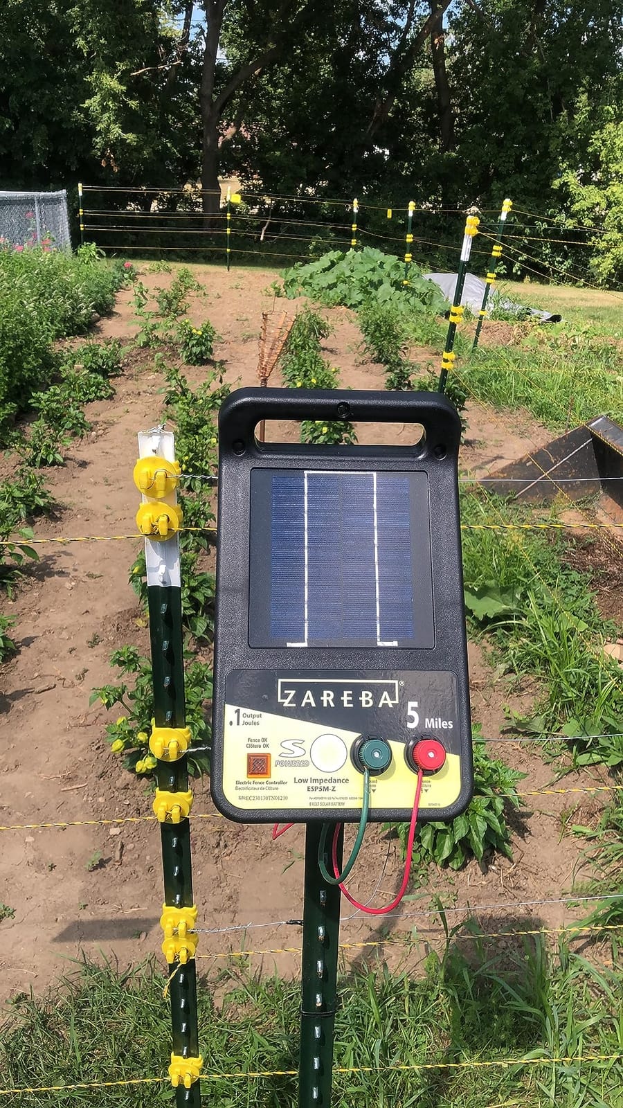 Zareba Solar Electric Fence Charger, 5 Mile Range Low Impedance Energizer | 360-Degree Rotation, T-Post Mounting Bracket, Rotational Grazing Fence Charger for Livestock & Cattle, Contain Animals customer photo 2