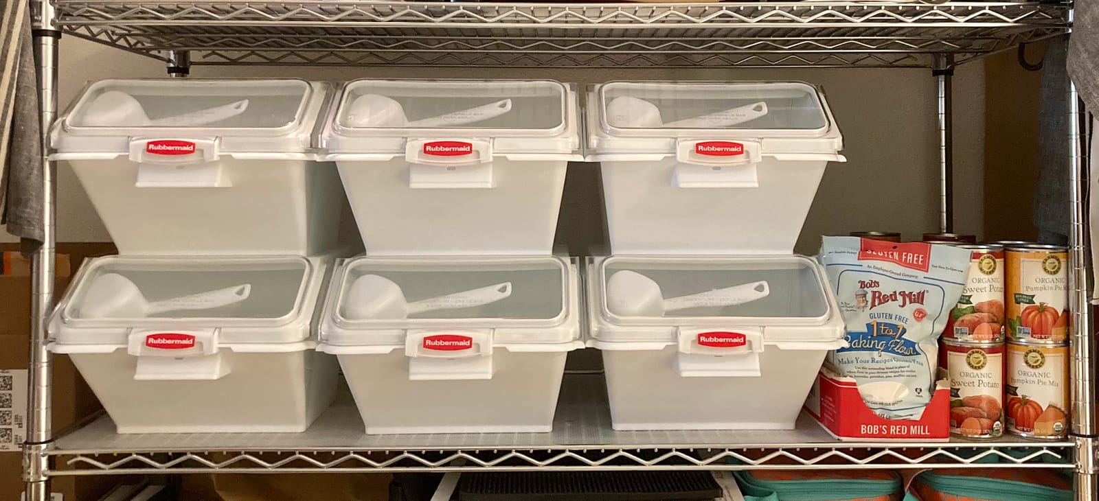 Rubbermaid Commercial Products ProSave Shelf Food Ingredient Bin with Scoop 40-Cup White Kitchen Food Storage Sugar/Grains/Rice/Baking Supplies customer photo 2