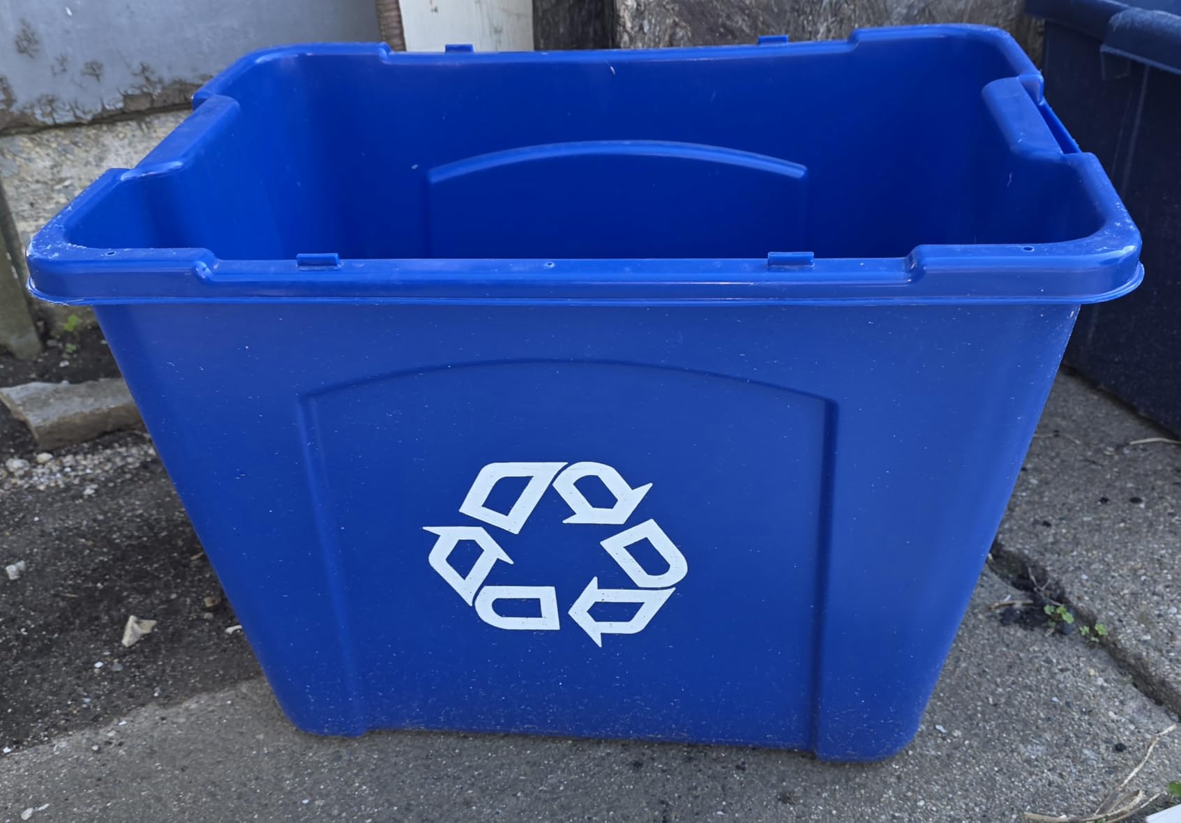 Rubbermaid Commercial Products, Recycling Bin/Box, Stackable, 14 GAL, Blue, for Indoors/Outdoors/Garages/Homes/Commercial Facilities customer photo 2