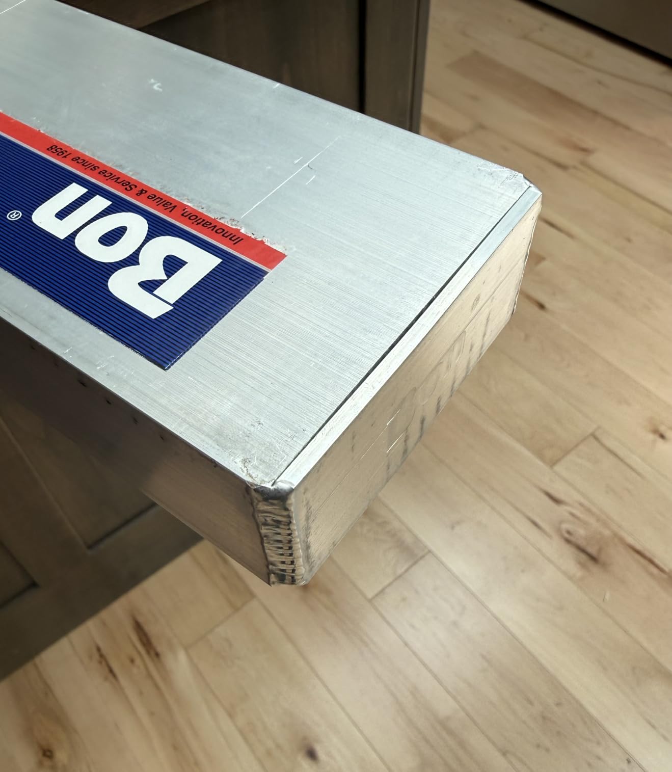 Bon Reinforced Aluminum H Screed 1 1/2 in. x 3 1/2 in. x 14 ft. with Welded End Cap customer photo 2