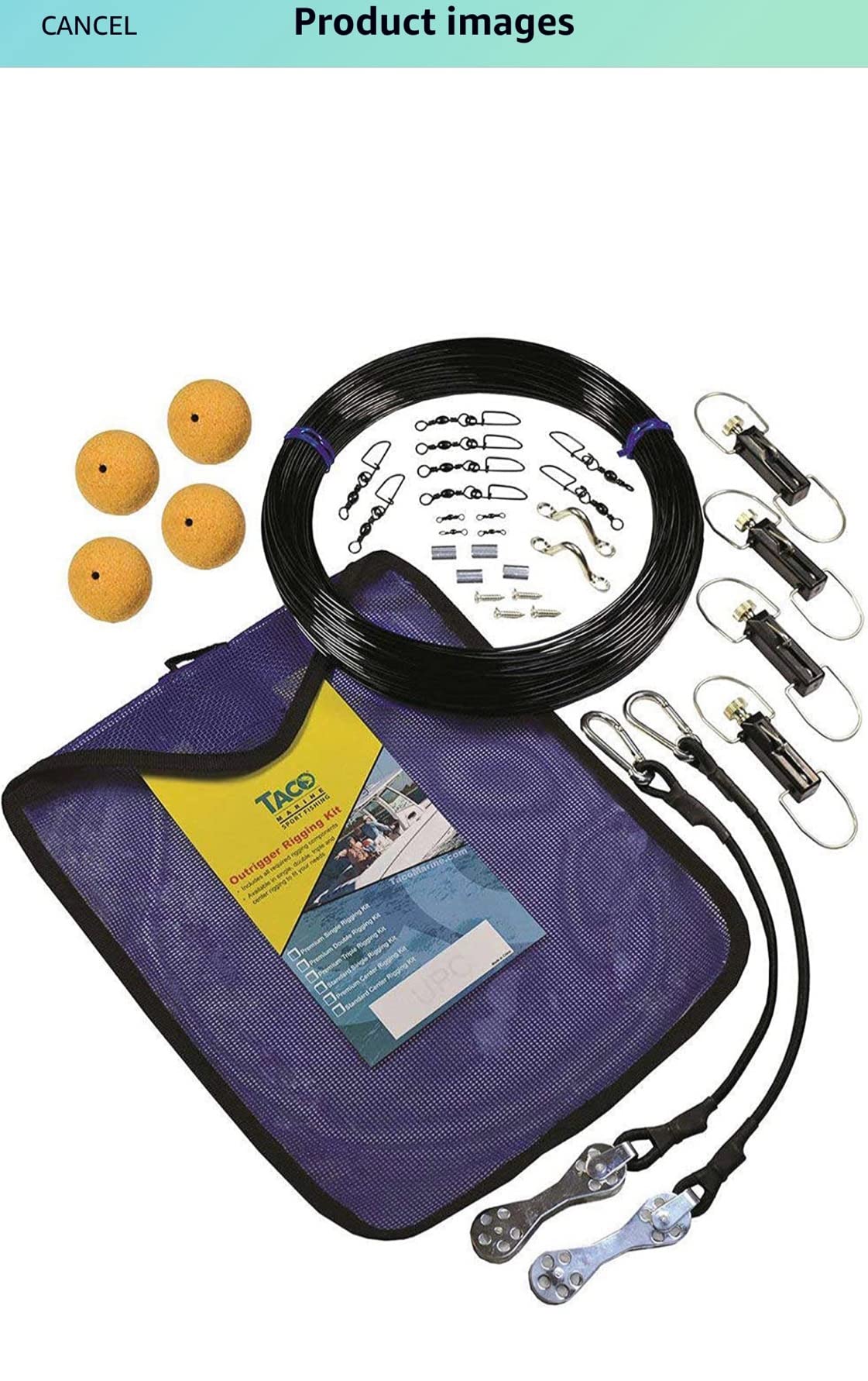 TACO Marine RK-0002PB Marine Premium Double Rigging Kit for 2 Outriggers customer photo 1