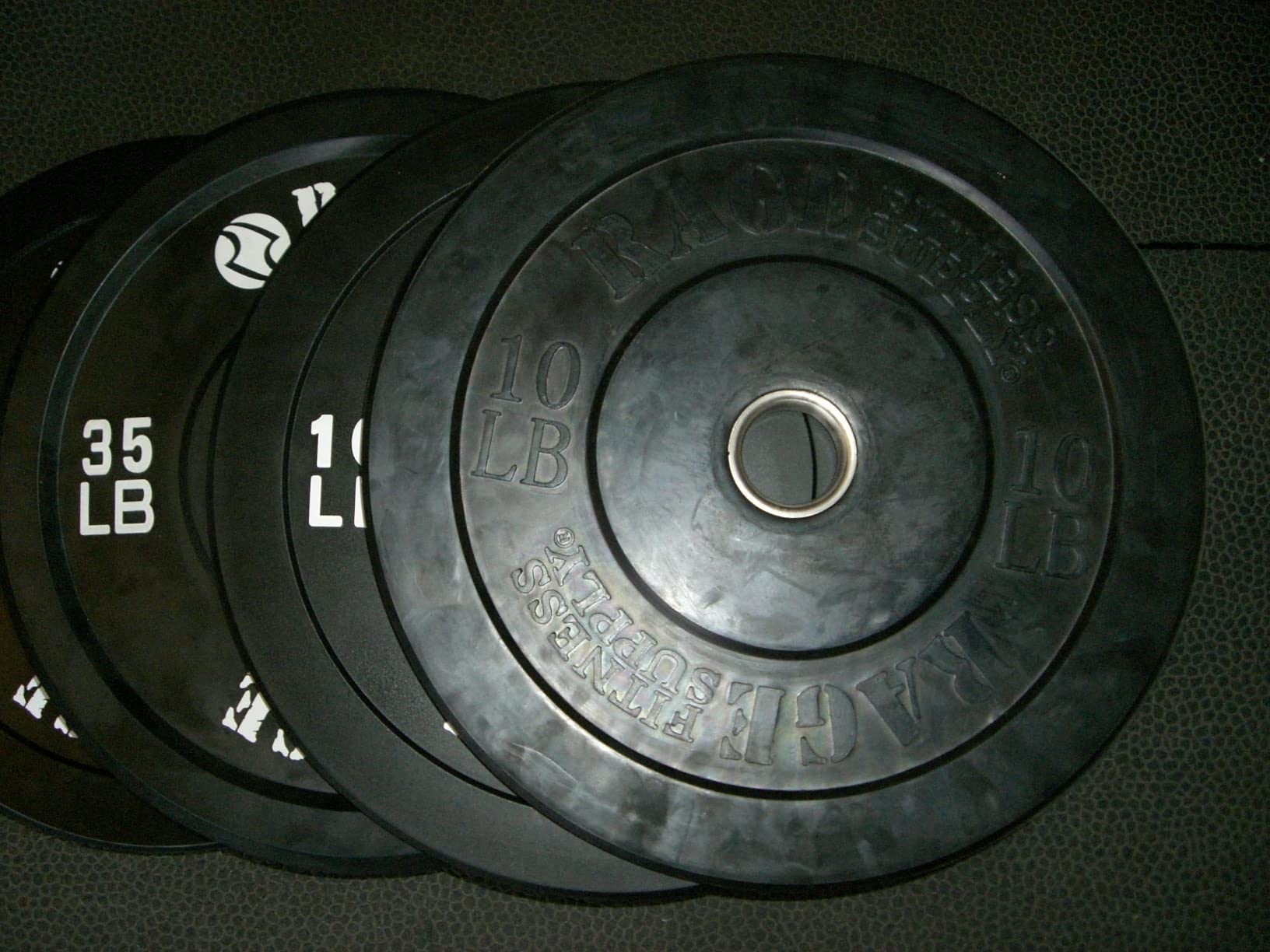Rage Fitness Olympic Bumper Plates - Rubber-Coated Weight Plates with Steel Insert for Strength Training & Home or Commercial Gyms (10-45 lb, Sold Individually) customer photo 2