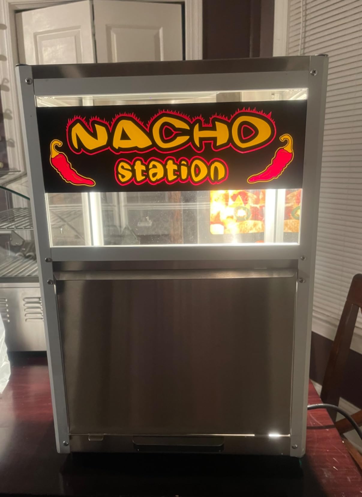 Nacho Machine Food Warmer - Steel Countertop Display Case and Merchandiser for Tortilla Chips, Peanuts, and Popcorn by Great Northern Popcorn (Silver) customer photo 1