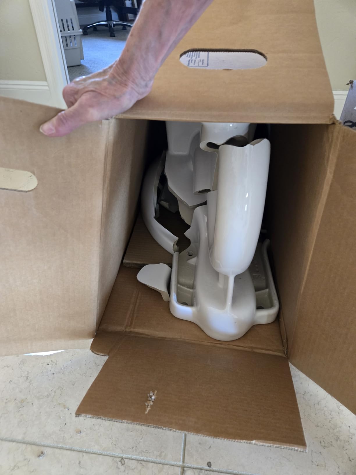 American Standard 215AA004.020 Cadet PRO Right Height Elongated 1.6 gpf 2-Piece Toilet, White customer photo 1