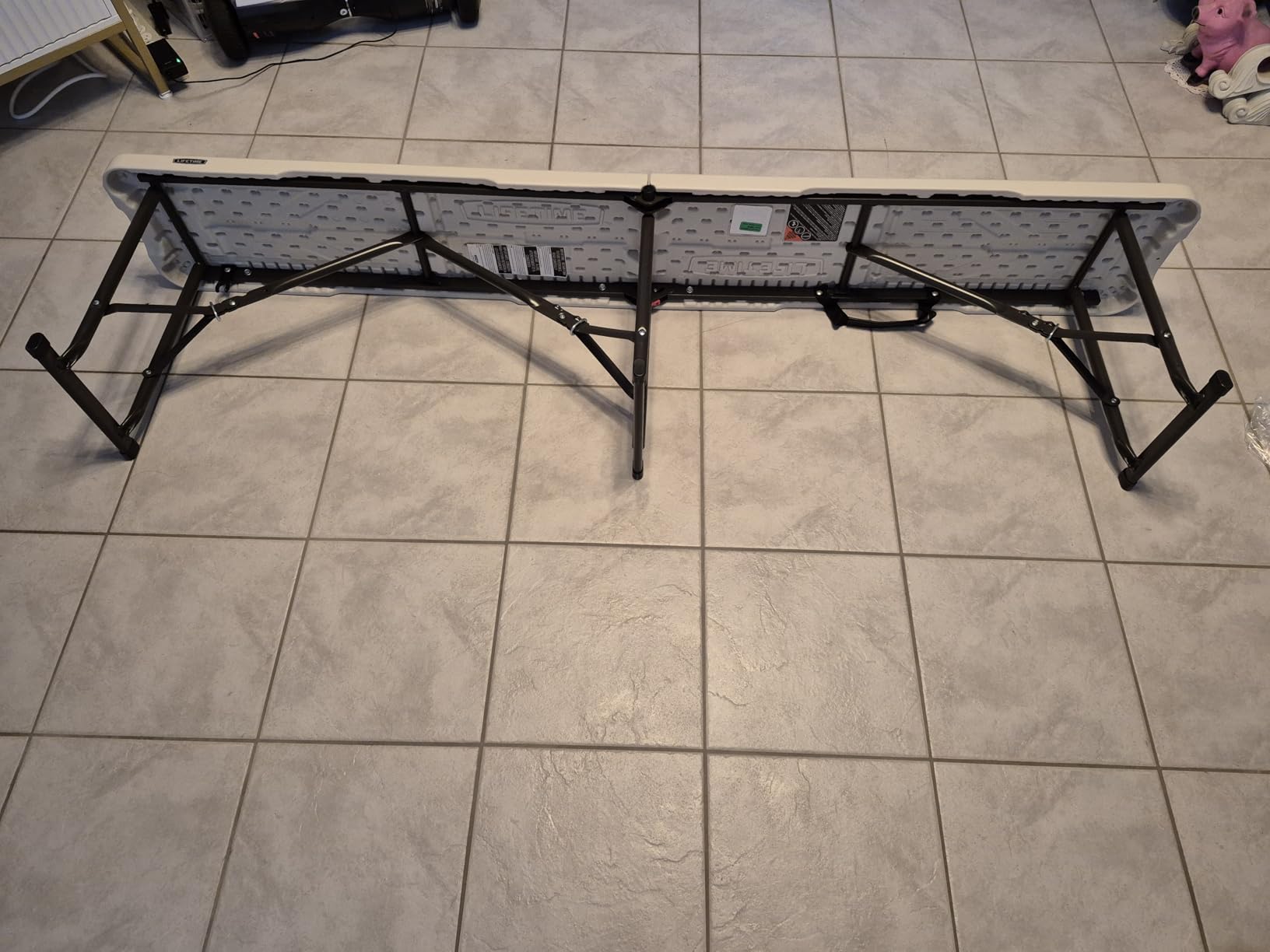 LIFETIME Portable Folding Bench, 6-Foot Fold-in-Half, UV-Resistant Seat, Powder-Coated Steel Frame, Lightweight, Stain-Resistant, Non-Marring Foot Caps, Indoor/Outdoor Portable Seating customer photo 1