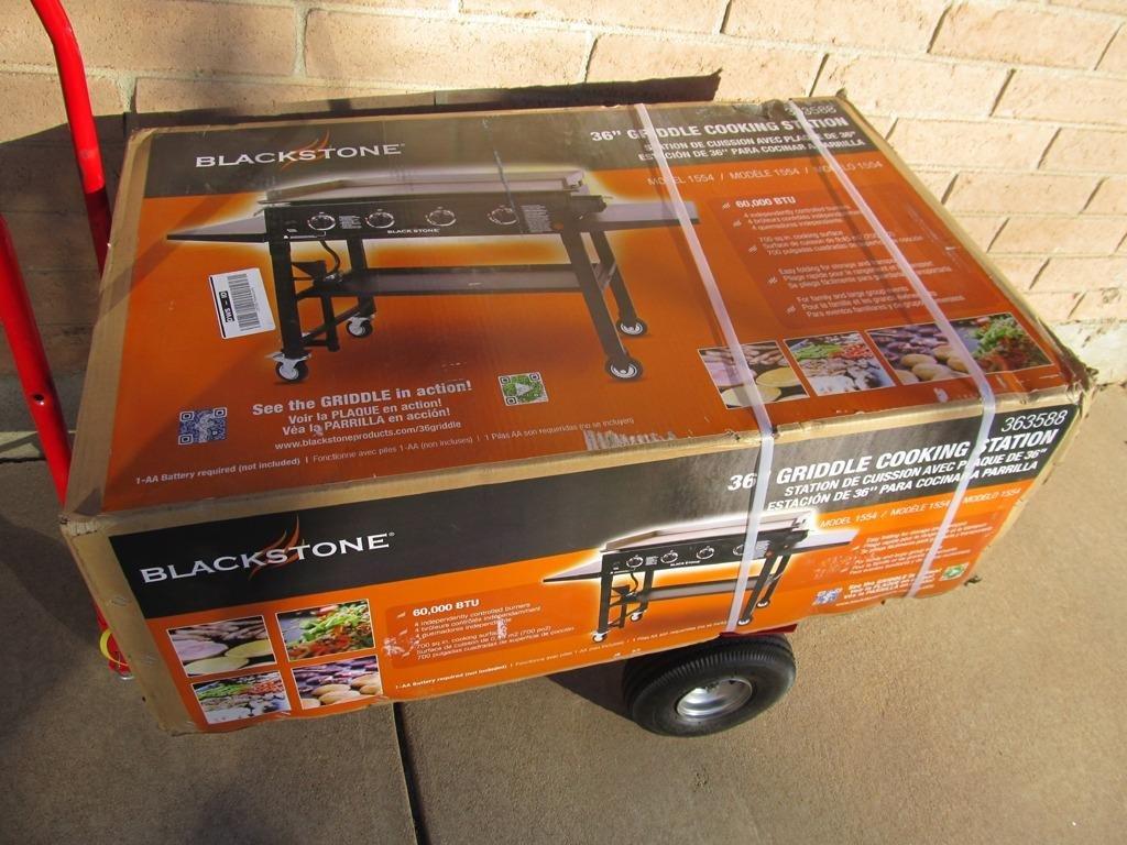 Blackstone 36 Inch 4 Burner 60,000 BTU Portable Steel Griddle Cooking Station with Foldable Legs, Grease Pan, and Storage Rack, Black customer photo 1