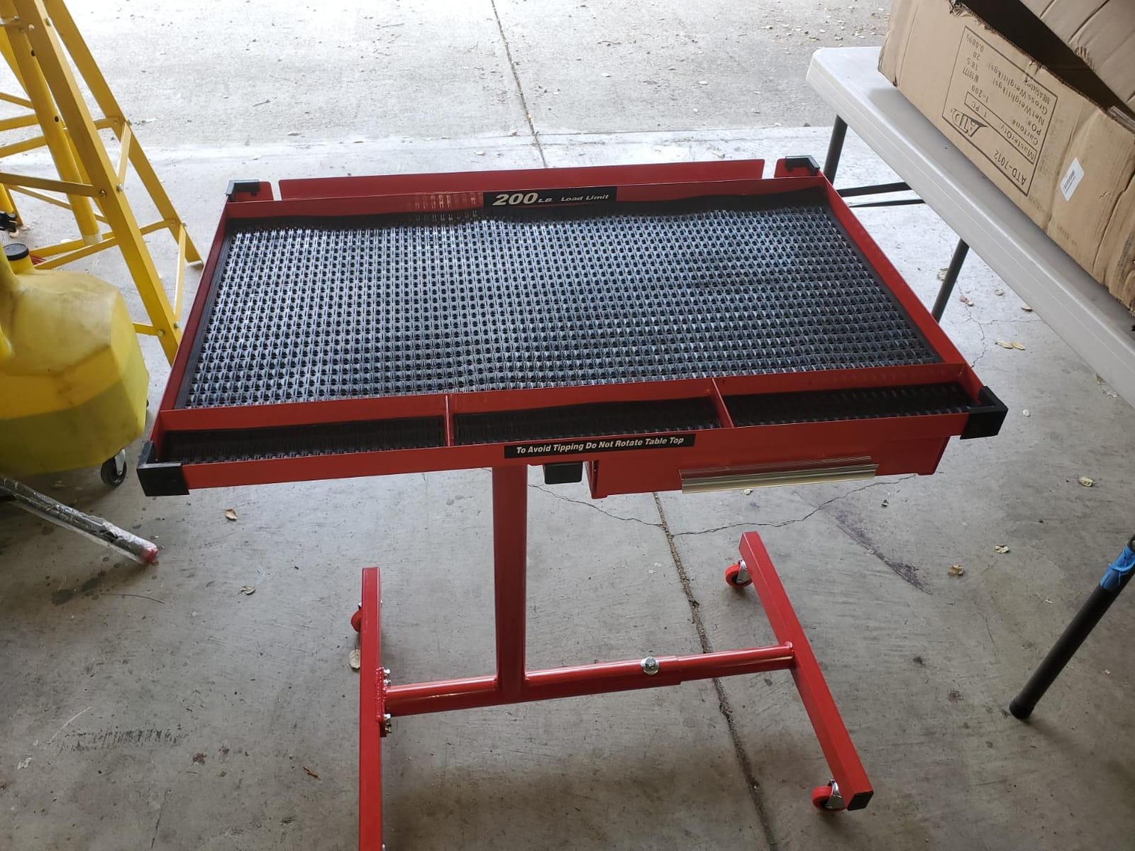 ATD Tools (7012 Heavy-Duty Mobile Work Table with Drawer,Red customer photo 1