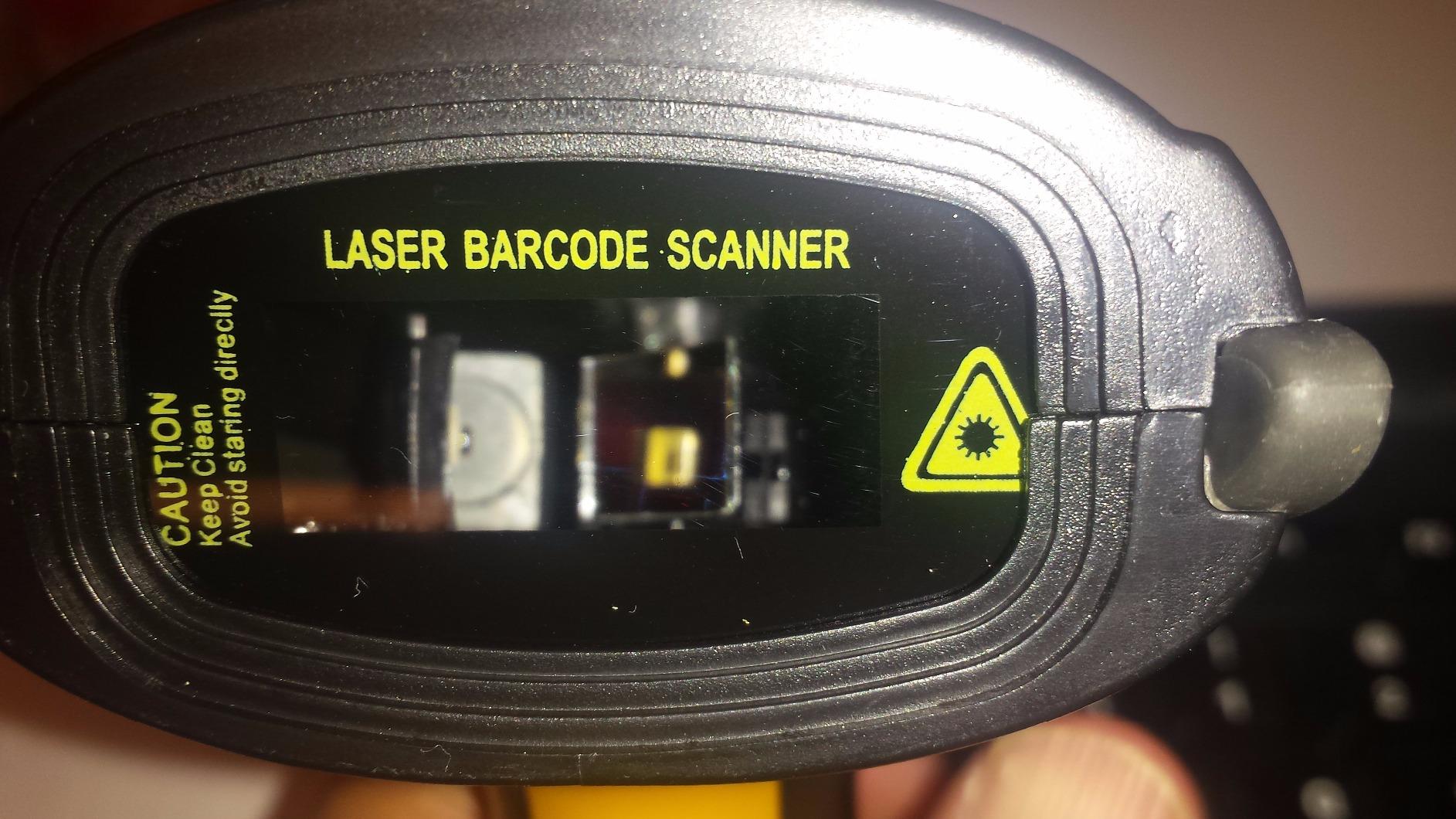WoneNice USB Laser Barcode Scanner Wired Handheld Bar Code Scanner Reader Black customer photo 1