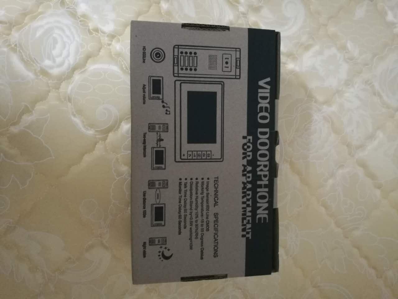 Apartment Video Intercom System, 4 Units Household Video Doorbell | Wired 7 Inches Monitor, IR Outdoor Camera, Monitoring, Unlock, 2 Way Intercom, 1- Camera and 4-Screen for Home Apartment customer photo 2