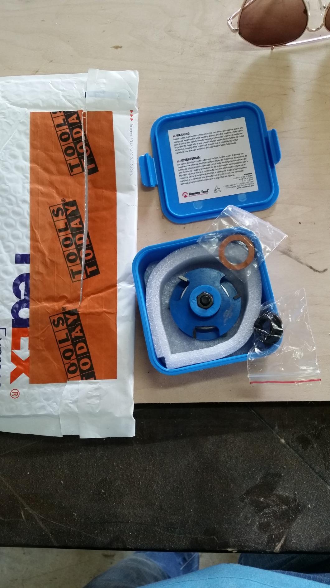 Amana Tool 3-Wing Tongue and Groove Reversible Stile and Rail Shaper Cutter, SC577, 2-13/32 x 3/4 x 1/2 and 3/4 Bore for 3/4 Inch Material customer photo 1