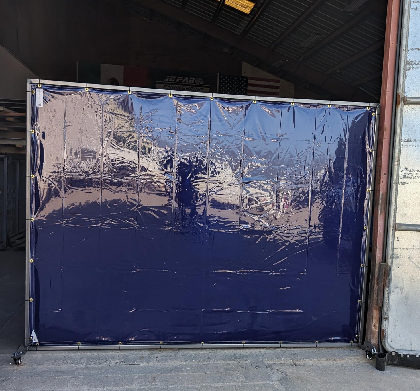 Steiner 325-6X8 6x8 ft ArcView Blue Transparent FR Vinyl Welding Screen customer photo 1