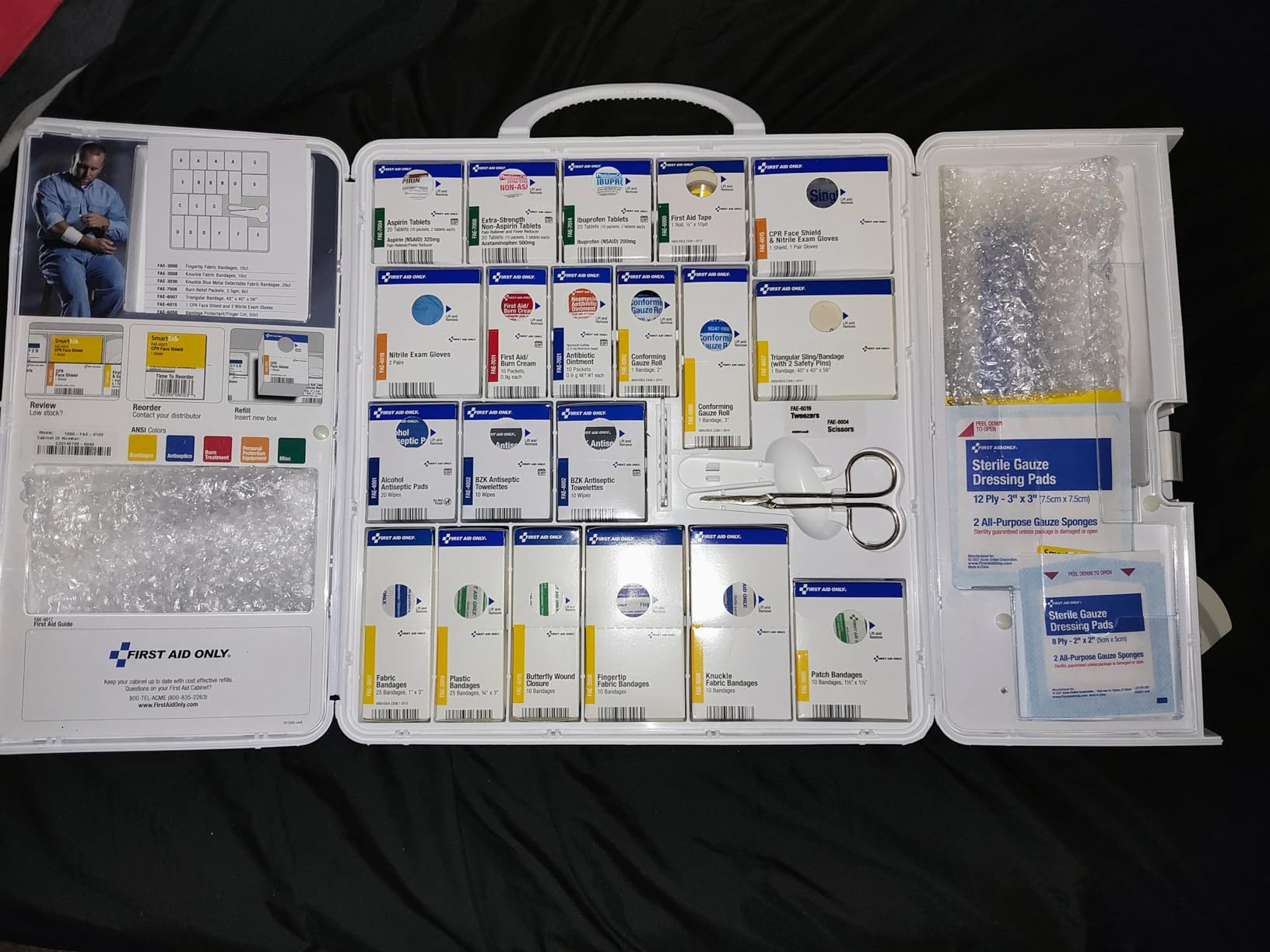 First Aid Only SmartCompliance 50-Person OSHA Compliant First Aid Kit for Business and Office Spaces - Large Plastic Cabinet - Emergency Supplies for Cuts, Bruises, and Scrapes - 245 Pieces customer photo 1