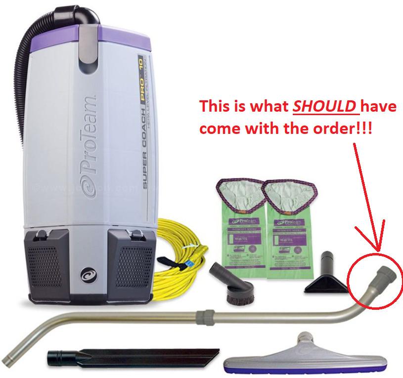 ProTeam Super Coach Pro 10 Backpack Vacuum Commercial with 2 Piece Wand Tool Kit, 10 Quart, Corded, 107304 customer photo 1