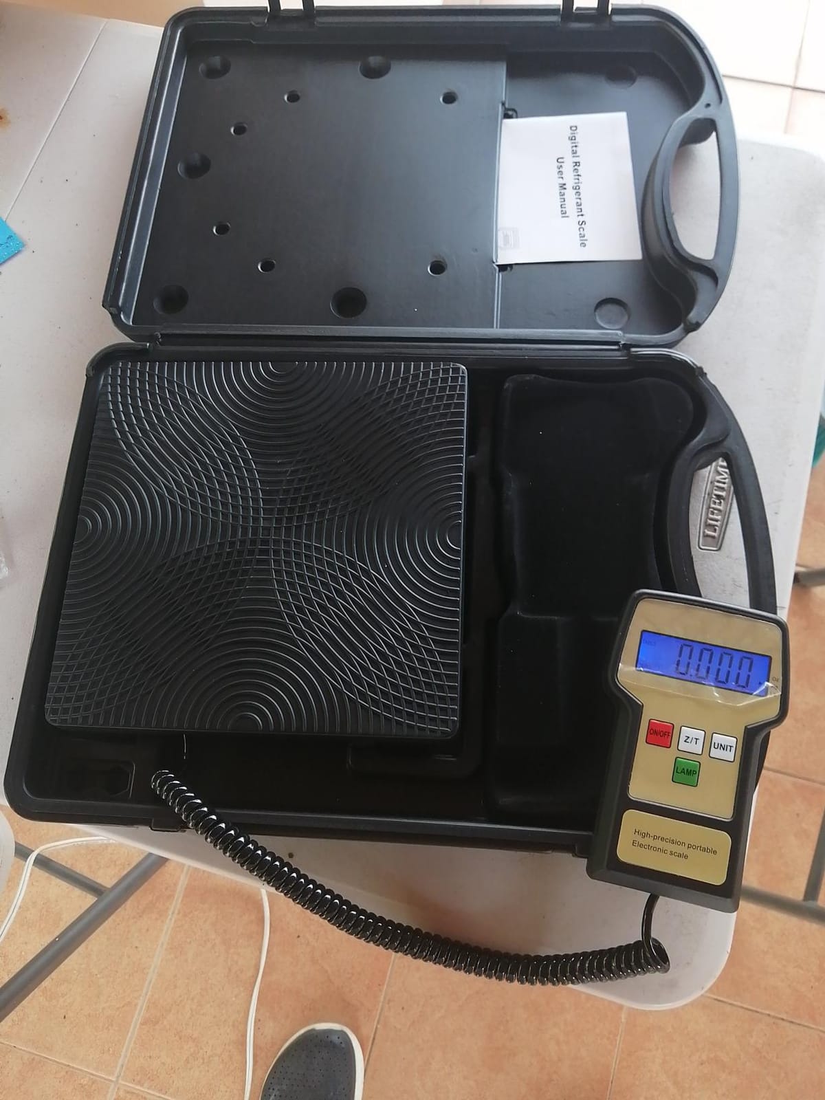 ZENY Refrigerant Scale Charging Recovery Freon Scale with Case, 220 LBS High Precision Electronic Digital Recovery Weight Scale for HAVC customer photo 1