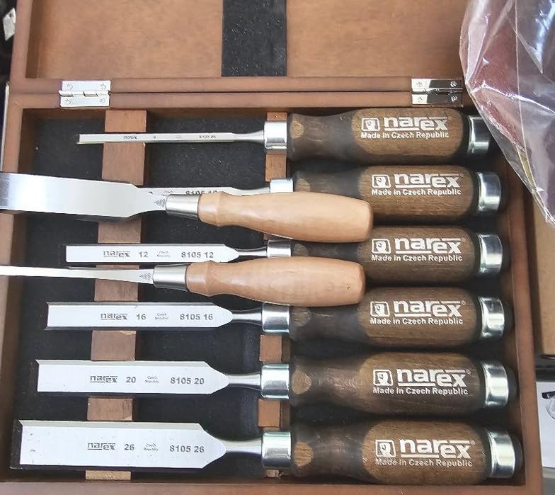Narex 6 pc Set Woodworking Chisels in Wooden Presentation Box 853053 customer photo 1