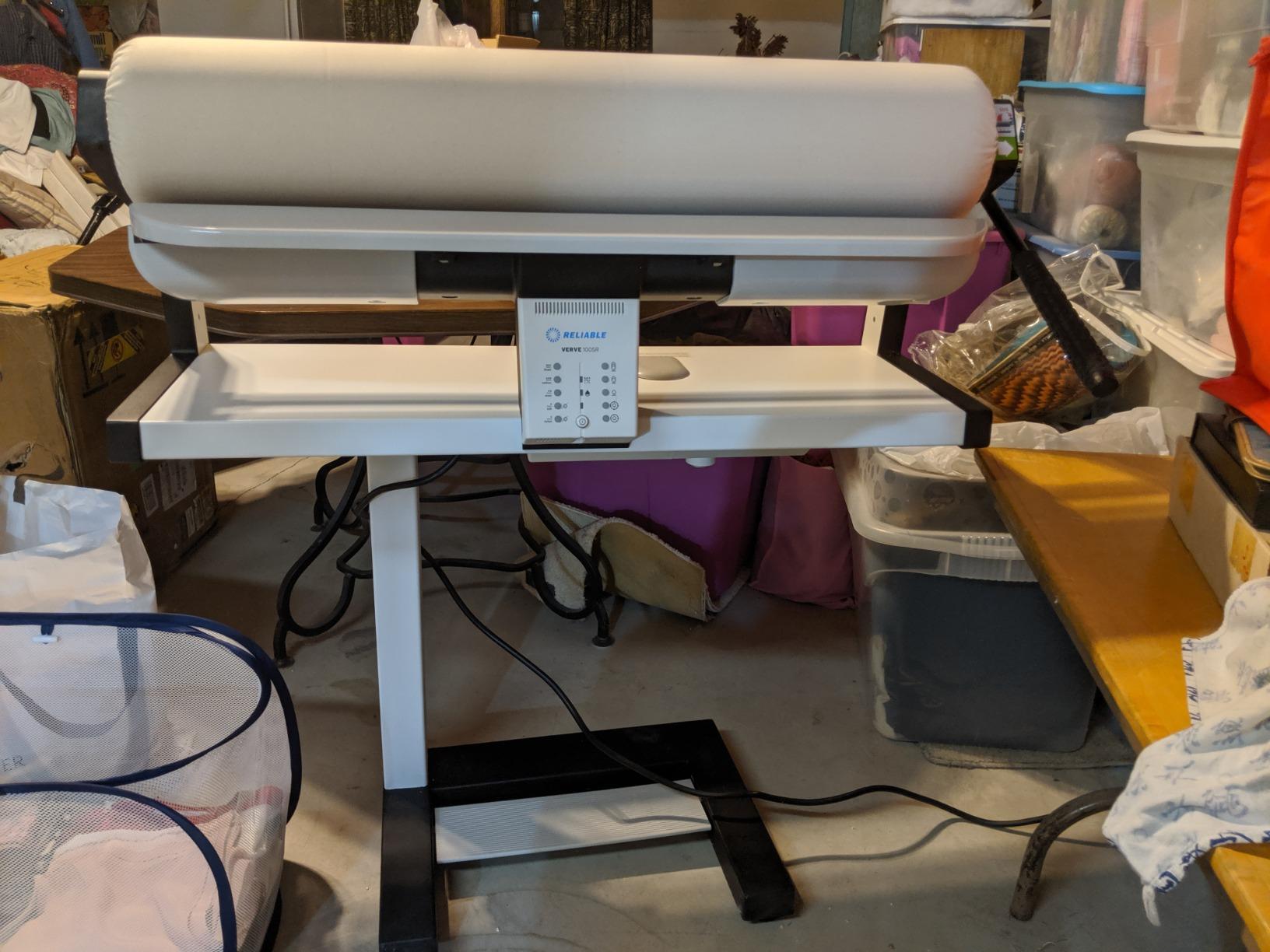 Reliable 100SR Rotary Steam Press - Verve Steam Press With Foot Pedal Control, 3 Steam Settings, Variable Speed, Dual-End Feed for Ironing Long Sheets, 1800W Heating Element, Safety Release Lever customer photo 1