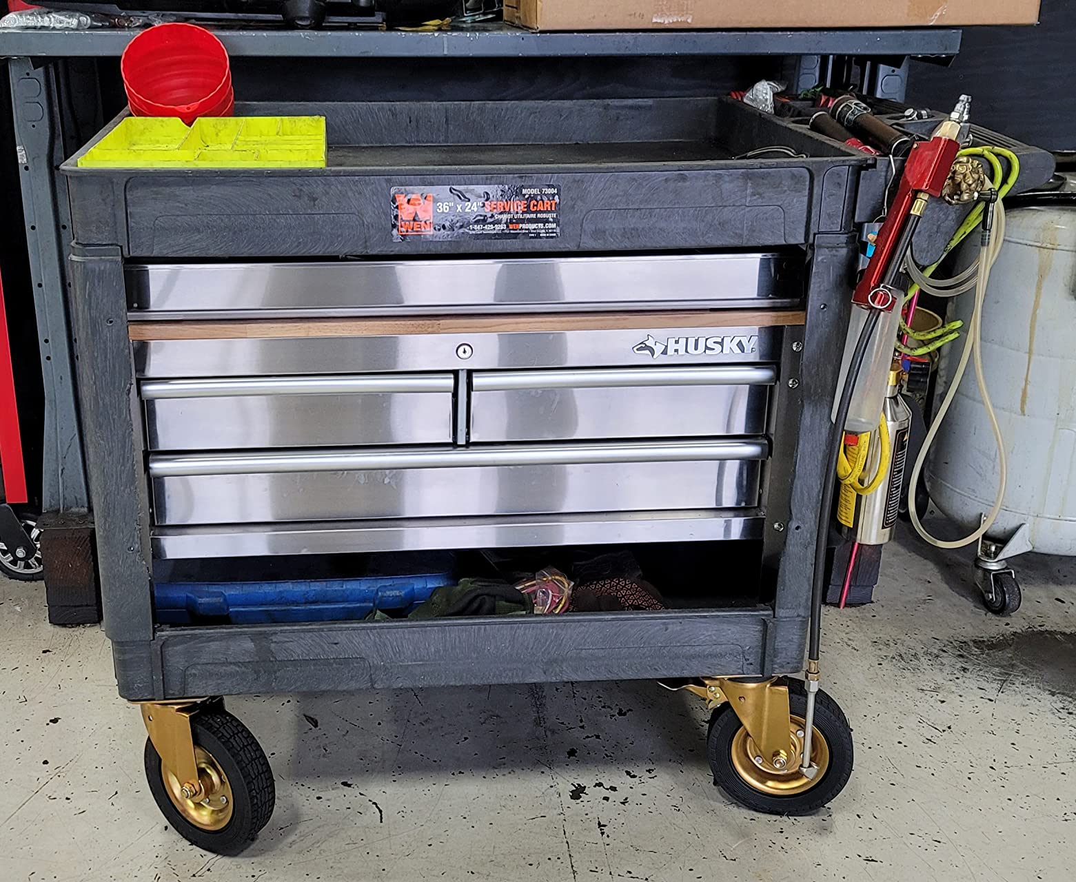 WEN 500-Pound Capacity 46 By 25.5-Inch Extra Wide Service Utility Cart customer photo 1