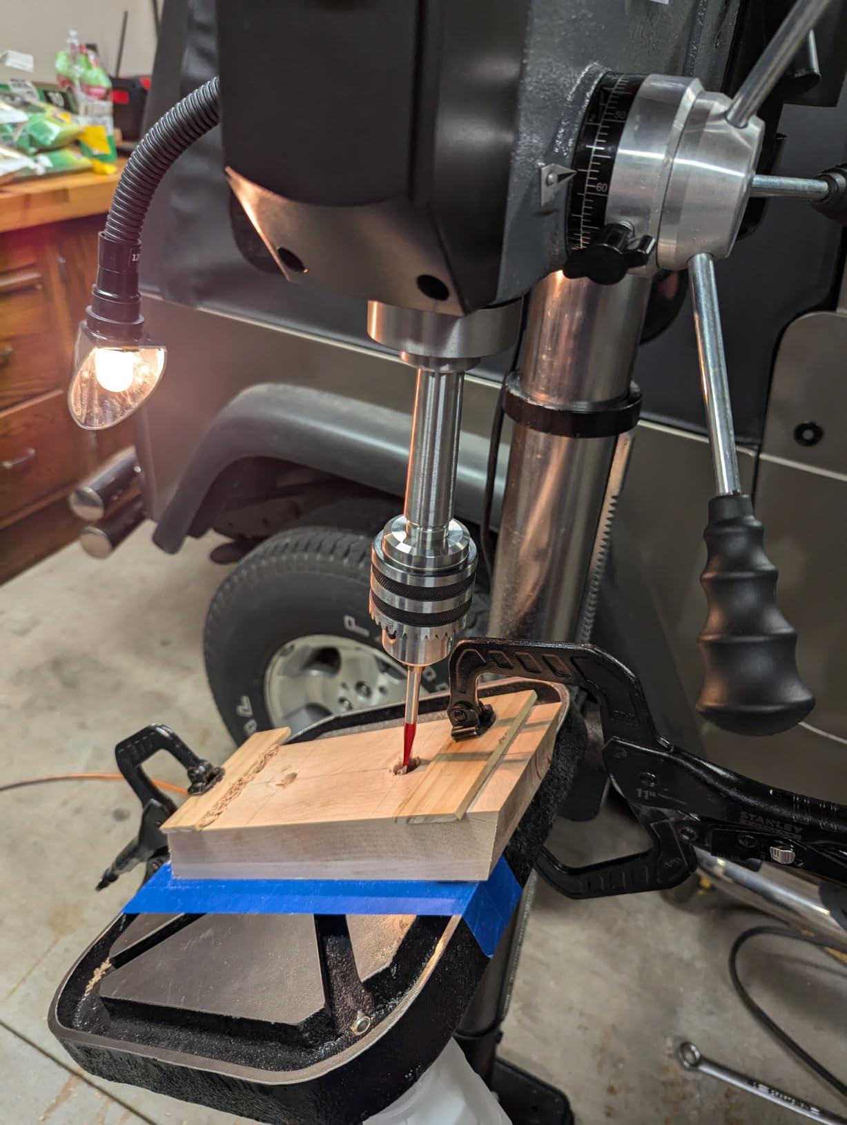 Klutch Floor Drill Press - 16-Speed, 13in. 3/4 HP, 120V customer photo 2