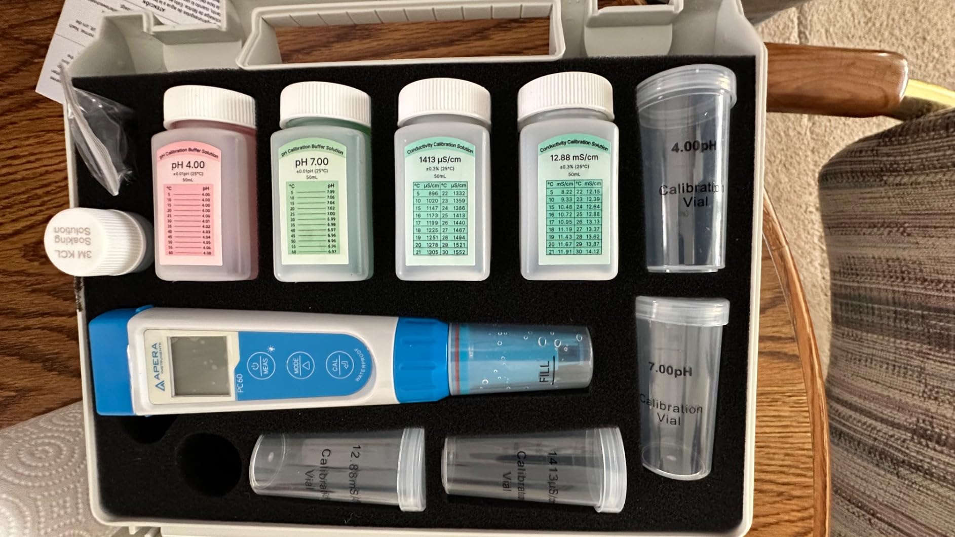 Apera Instruments AI316 Premium Series PC60 5-in-1 Waterproof pH/EC (Conductivity) /TDS (ppm) /Salinity (ppt) /Temp. Multi-Parameter Pocket Tester Kit customer photo 1