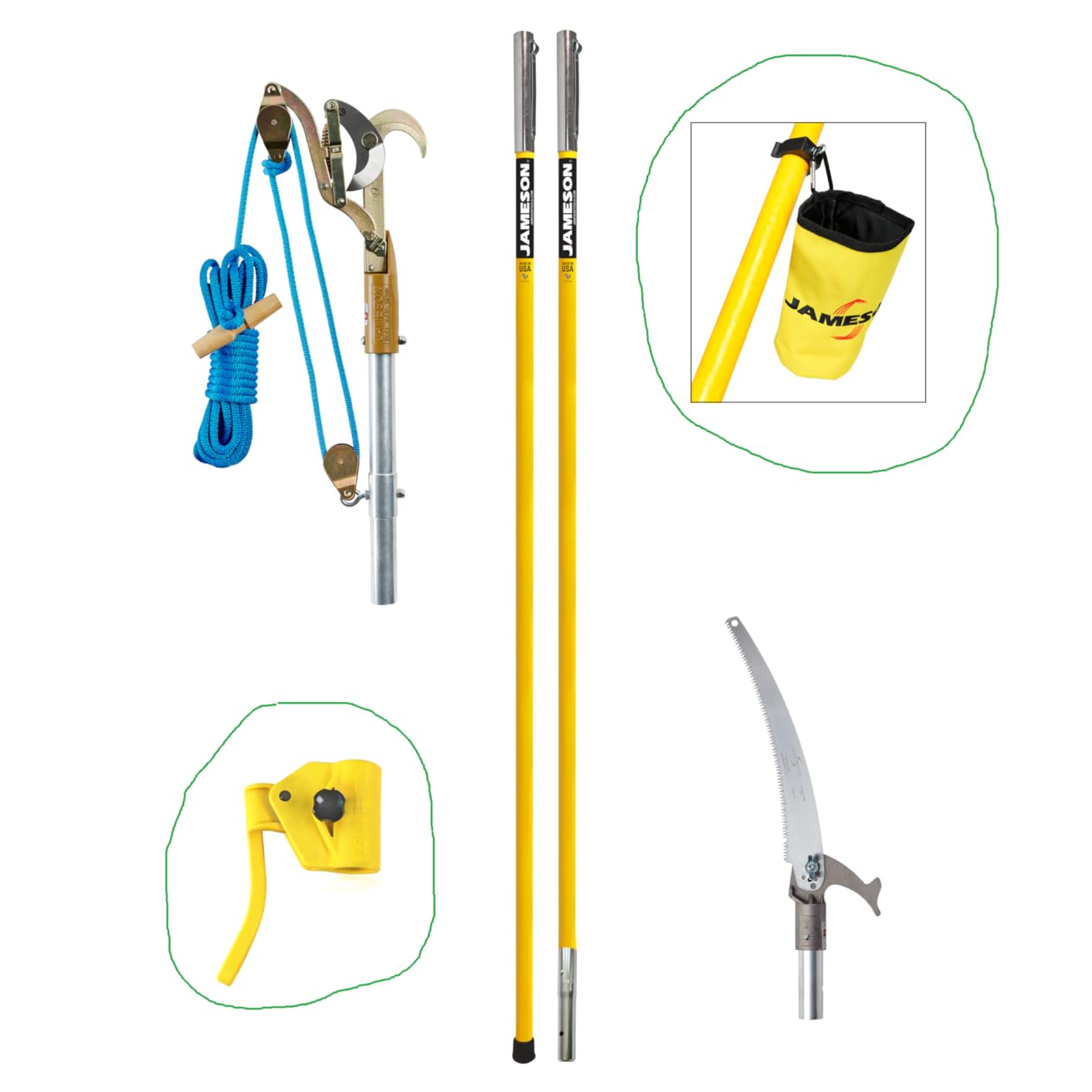 Jameson FG-6PKG-7 FG-Series Manual Pole Saw and Tree Pruner with Two 6-Foot Fiberglass Poles customer photo 1