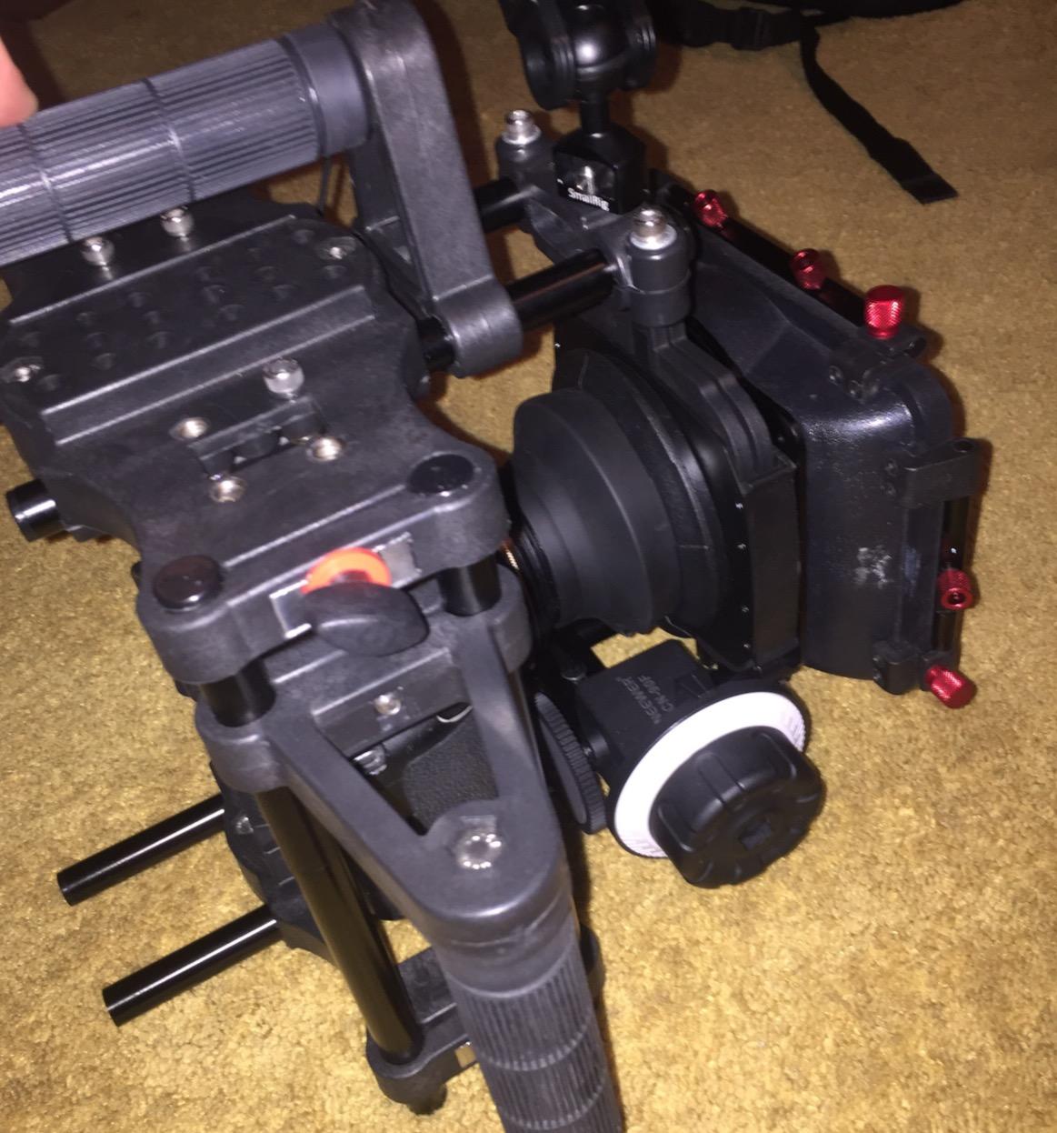 FC-CTH Power Camera Cage with Top Handle, Side Grips & 15mm Rods | Quick-release baseplate with cold shoe mount, work with DSLR cameras up to 17.4 x 16.4 cm inner cage size customer photo 1