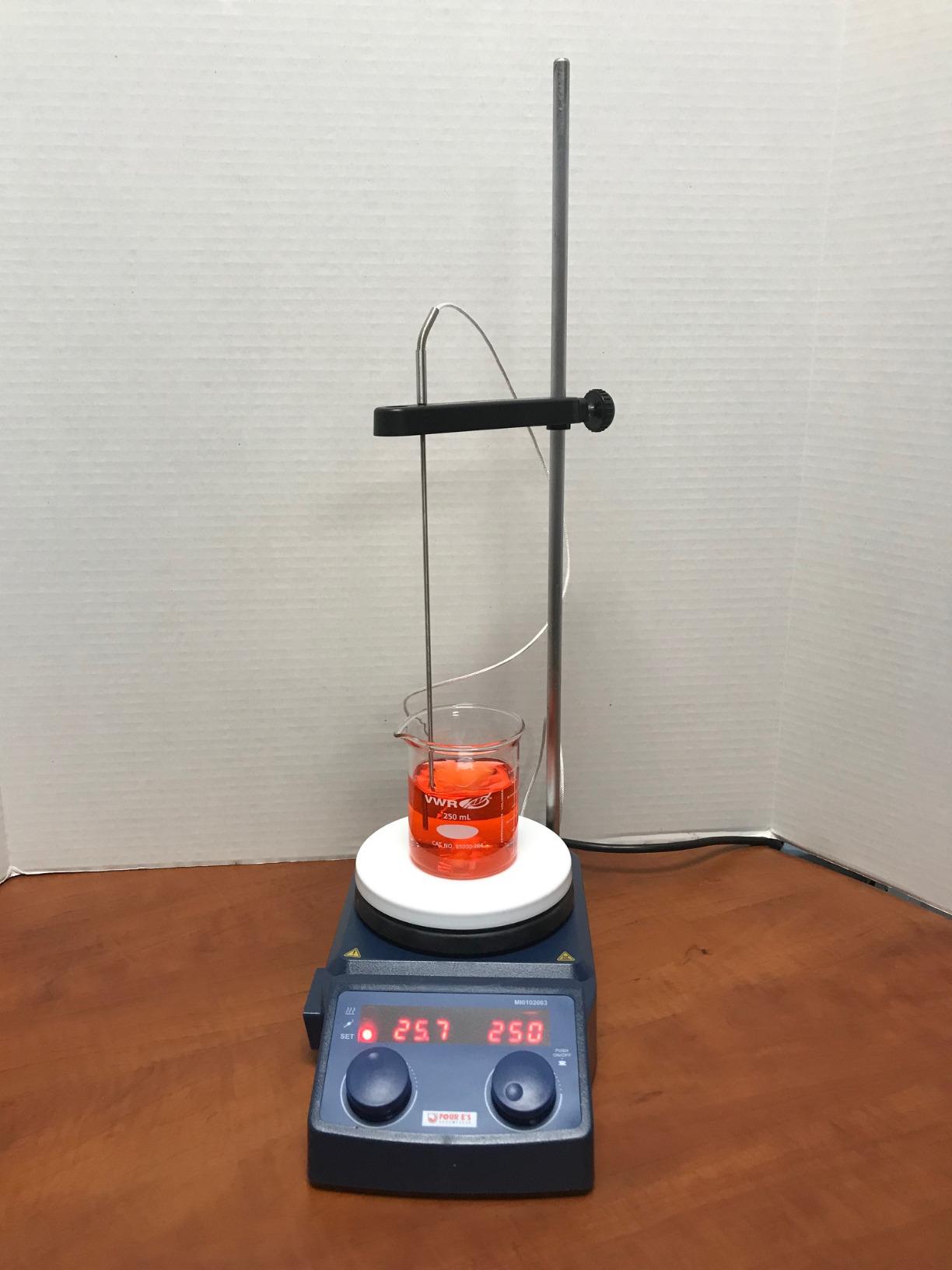 FOUR E'S SCIENTIFIC 5 Inch Magnetic Stirrer Hot Plate Max Temp 280°C/536°F | Max 5L Stirring Capacity | 100-1500RPM | 110V | Laboratory Hot Plate with Temp Probe Sensor & Stir Bar (Not Include Stand） customer photo 2
