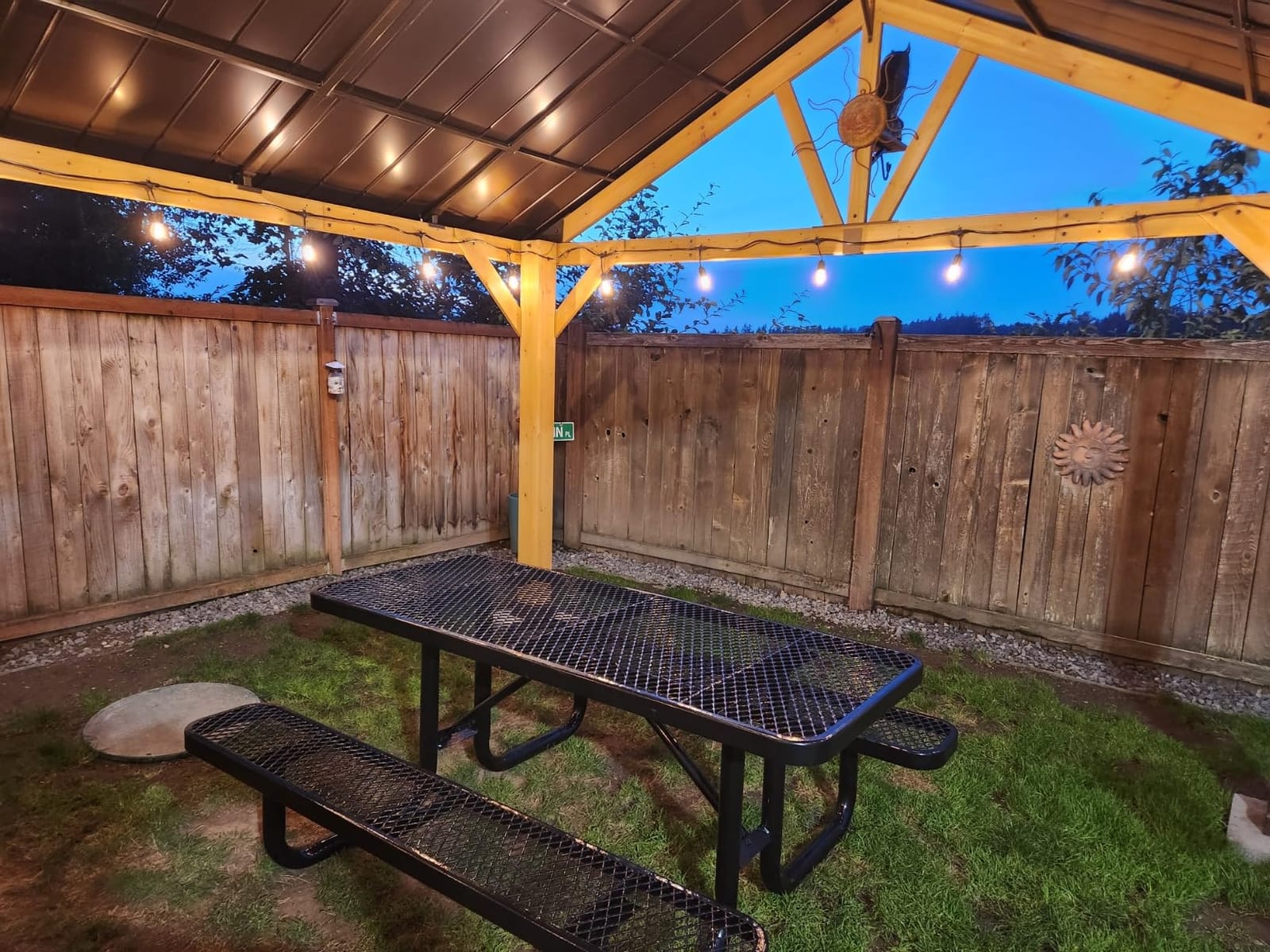 Heavy Duty 6' Rectangular Picnic Table, Expanded Metal, Black (72