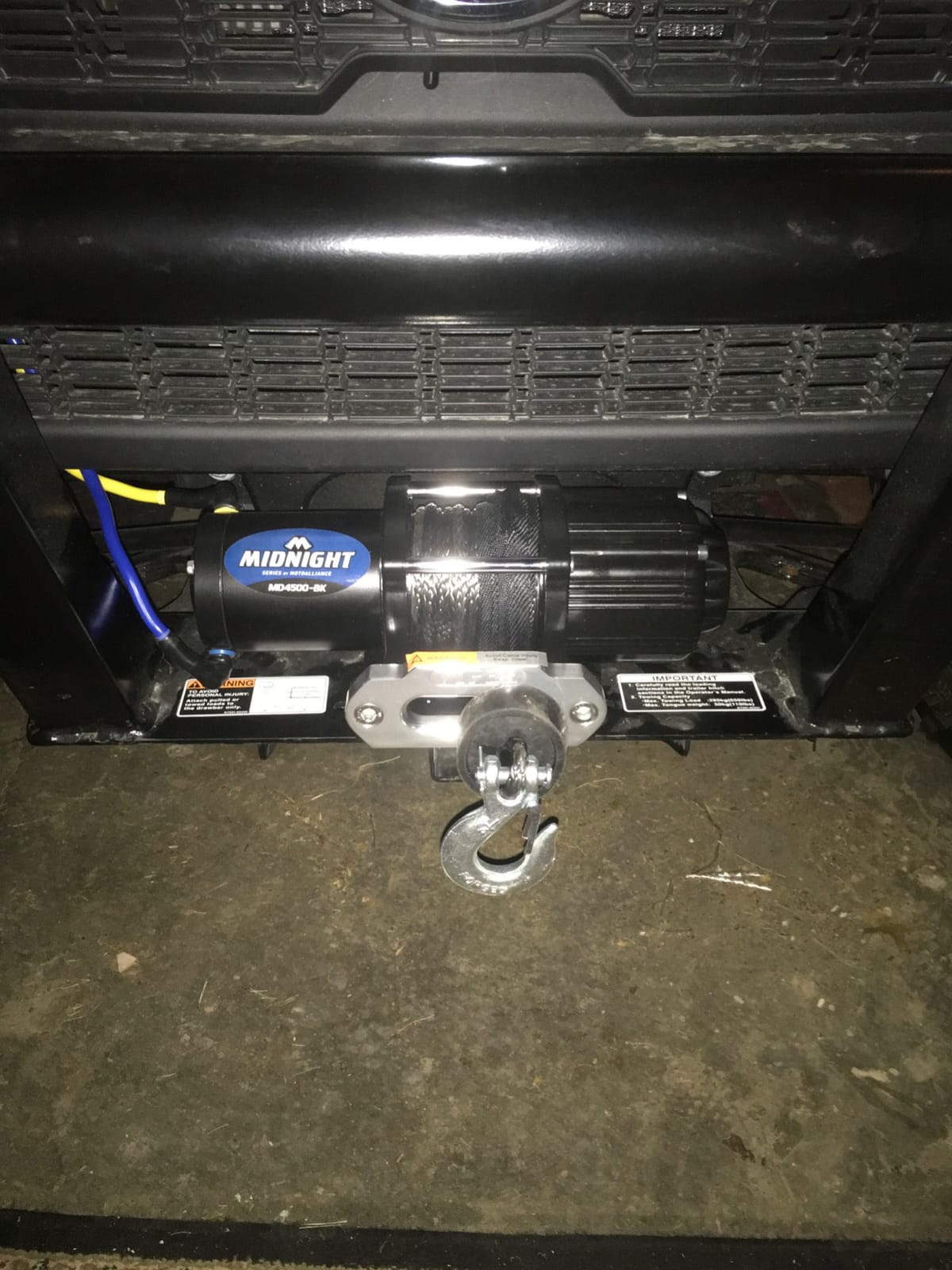 VIPER Midnight 4500lb ATV/UTV Waterproof Wireless Winch with 50 Feet of Black Synthetic Winch Rope. Designed by Motoalliance - a USA Powersports Company with 20+ Years of Offroad Experience. customer photo 1