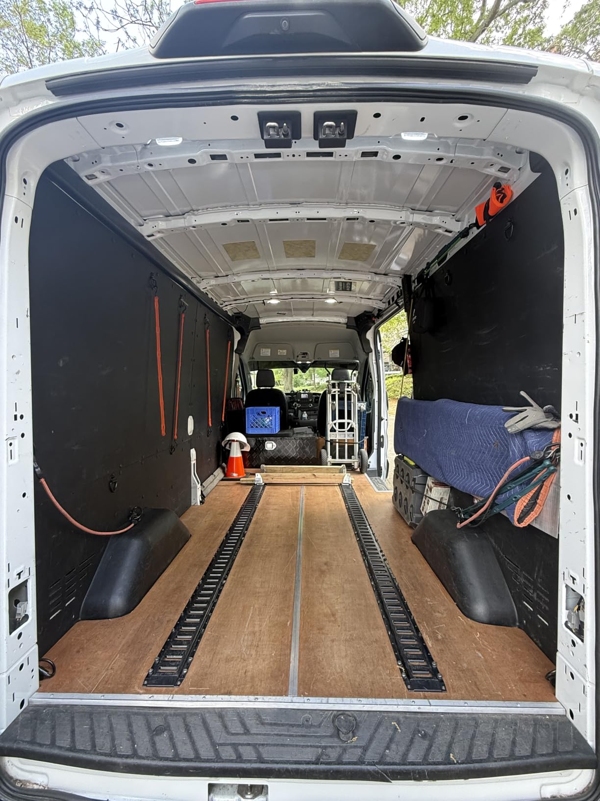 DC Cargo Mall E Track Tie Down Rail Kit 8' (4 Pack) for Garages, Vans, Trailers, Motorcycle Tie Downs, ATV Mountings - Powder-Coat Black - Secure Cargo & Heavy Loads Up to 2,000 lbs customer photo 1