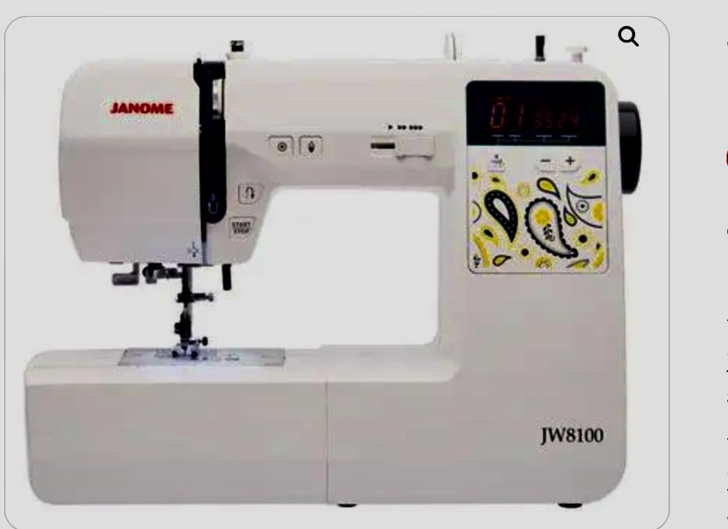 Janome JW8100 Fully-Featured Computerized Sewing Machine with 100 Stitches, 7 Buttonholes, Hard Cover, Extension Table and 22 Accessories customer photo 2