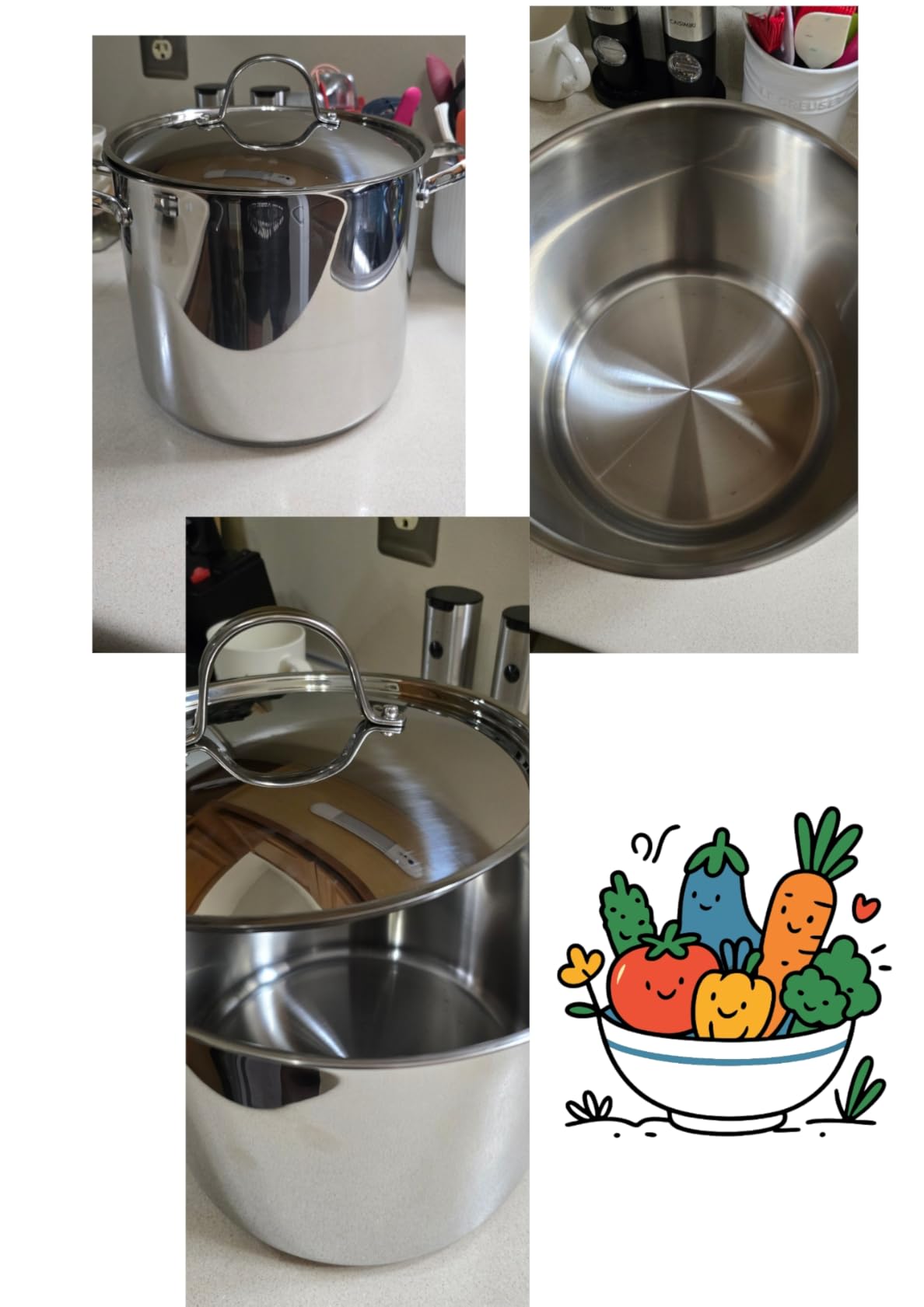 Cooks Standard Large Stainless Steel Cooking Pot - Heavy Duty Handles | 12 Quart Stainless Steel Stock Pot with Lid, Deep Big Cookware for Seafood Boils, Corn, Stews, and Large Family Gatherings customer photo 1