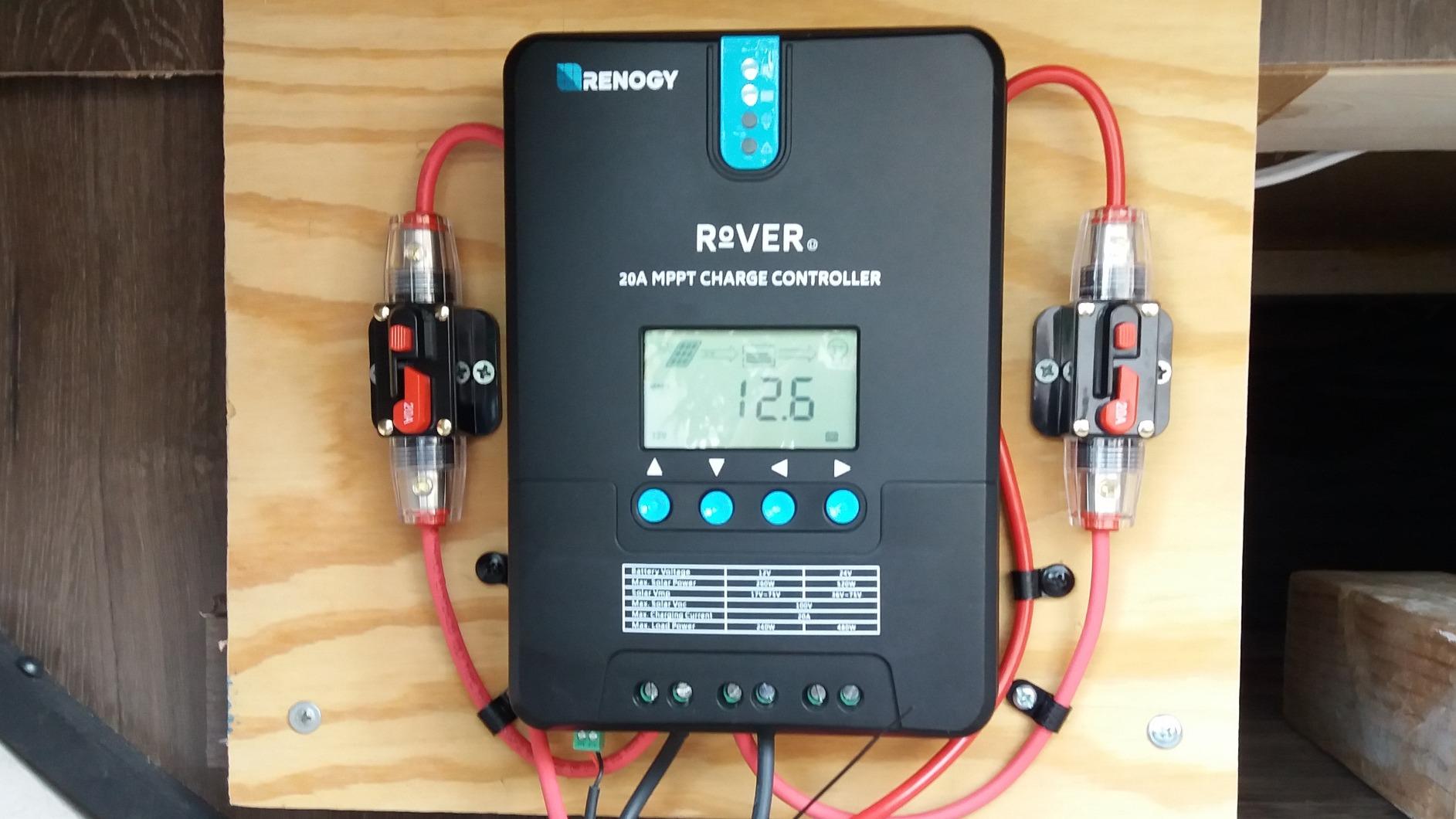 Renogy Solar Charge Controller Rover 20A 12V/24V Auto DC Input MPPT Charge Controllers for Solar Panels Adjustable LCD for Gel Sealed Flooded Lithium Batteries customer photo 2