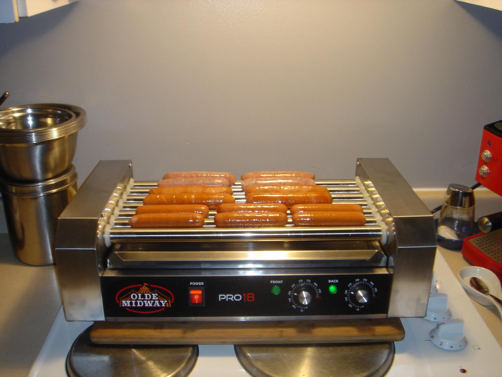Electric 18 Hot Dog 7 Roller Grill Cooker Machine 900-Watt - Commercial Grade customer photo 1