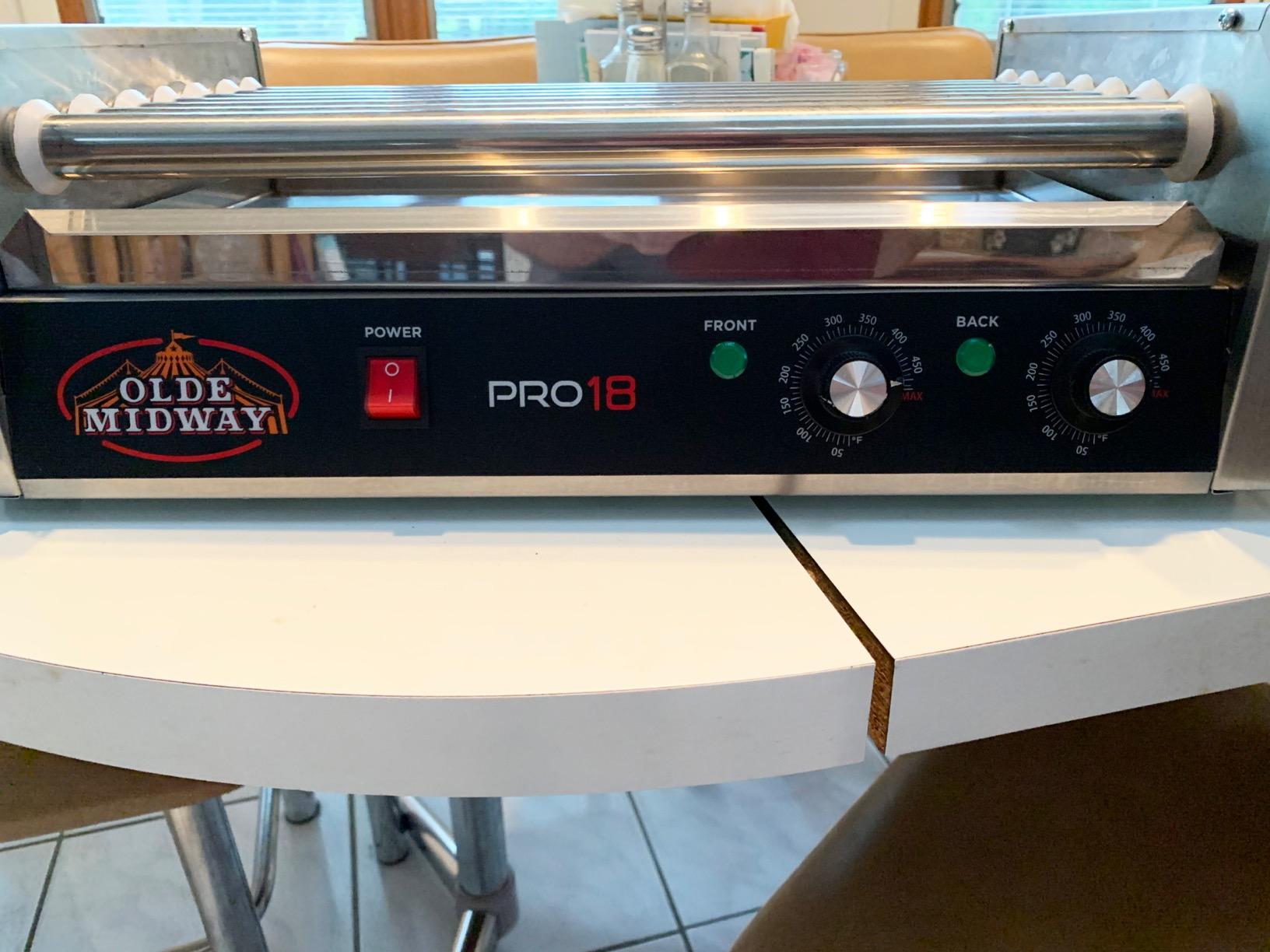 Electric 18 Hot Dog 7 Roller Grill Cooker Machine 900-Watt - Commercial Grade customer photo 2