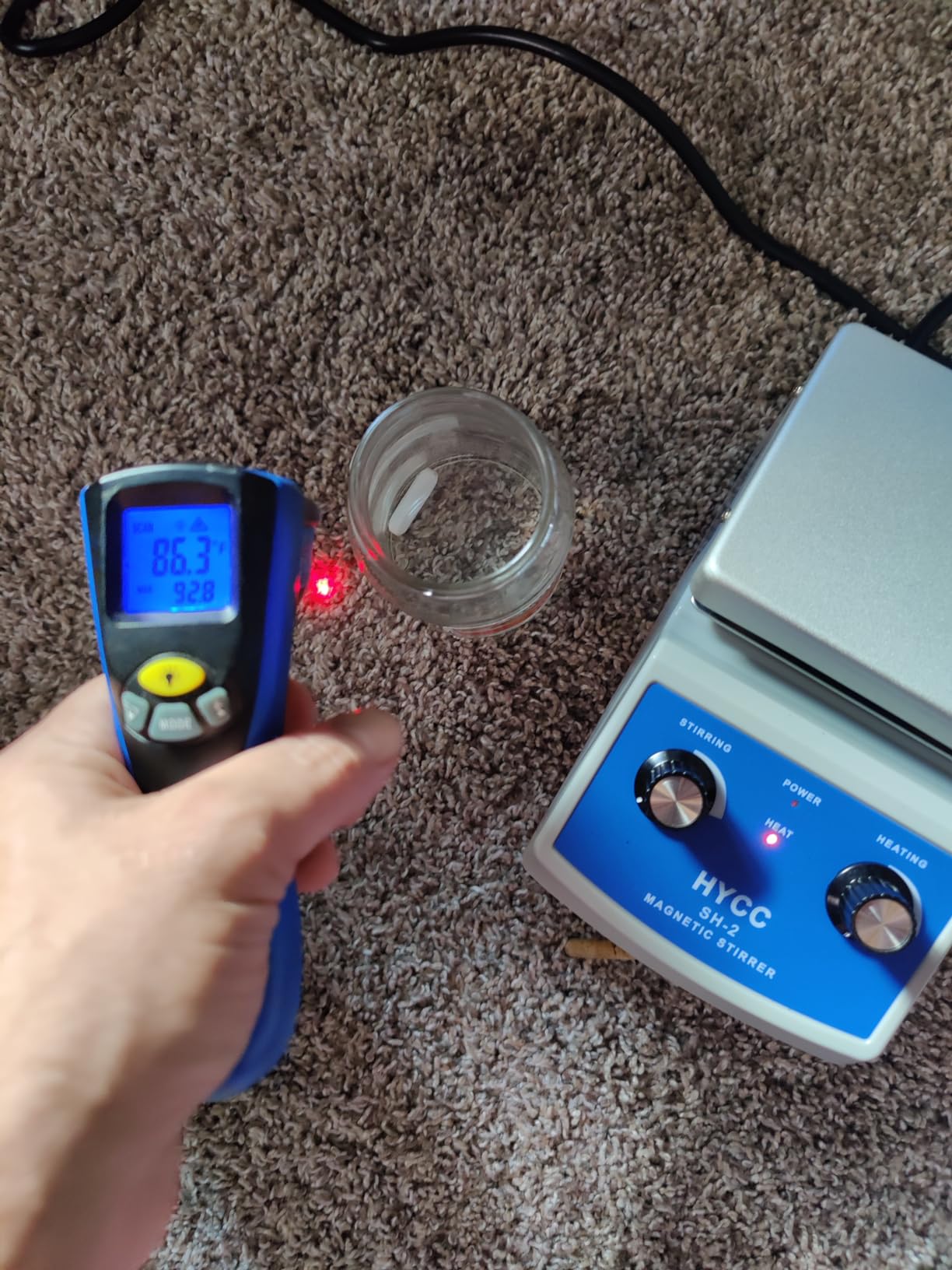 HYCC Magnetic Stirrer Hot Plate Max 716°F, 100-2000RPM Hot Plate with Magnetic Stirrer, 2000mL Magnetic Hotplate Stirrer, Magnetic Stirrer w/Magnetic Stir Bar customer photo 1