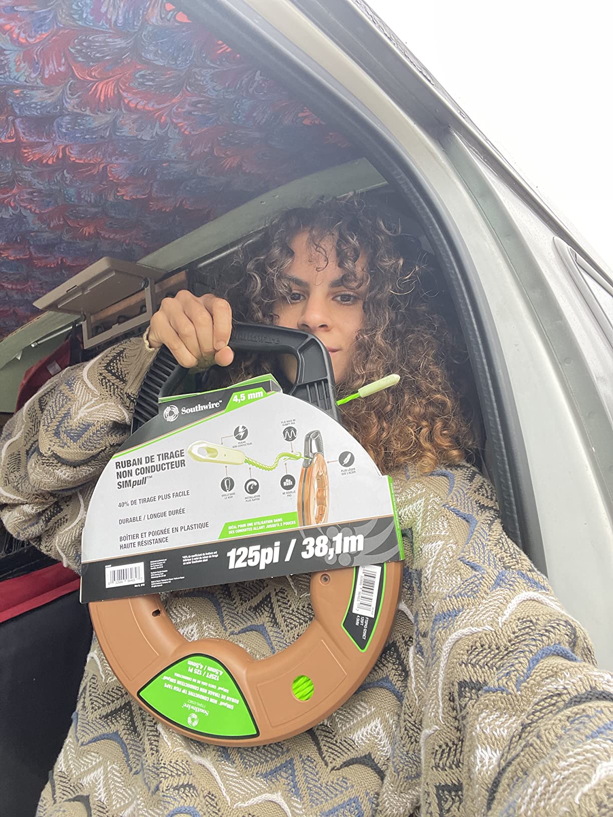 Southwire Non-Conductive Fish Tape - Ensures Safe Pulls in Live Conduit - Spiral Extruded Polymer - Low Friction - Rust Resistant - Flexible Design - 125 ft x 4.5 mm customer photo 2