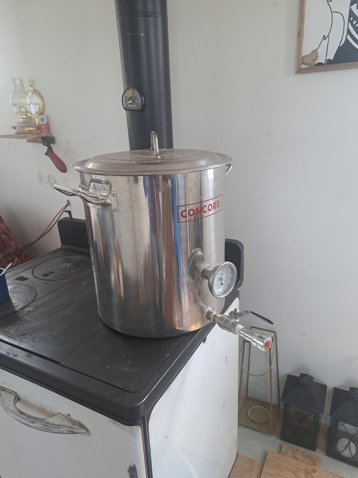 CONCORD Stainless Steel Home Brew Kettle Stock Pot (Weldless Fittings) (80 QT/ 20 Gal) customer photo 1