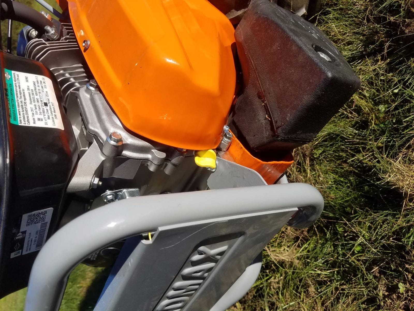 YARDMAX 18 in. 212 cc Gas OHV Engine Rear Tine Tiller with Dual Rotating Tilling customer photo 2