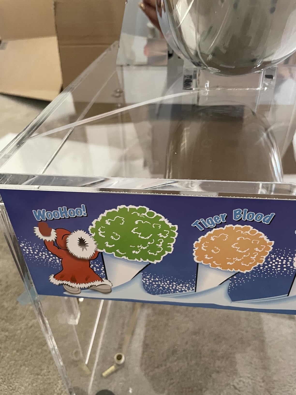 Polar Blast Snow Cone Machine - Acrylic Crushed Ice Maker Grinds Up to 500lbs of Ice Per Hour for Parties, Events, and More by Great Northern Popcorn customer photo 2