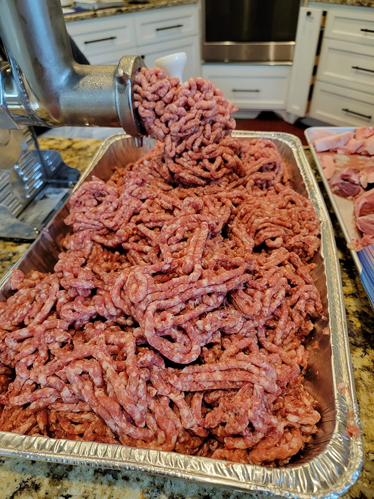 Weston Pro Series Electric Meat Grinder, Commercial Grade, 750 Watts, 1 HP, 9 lbs. Per Minute, Stainless Steel (10-1201-W) customer photo 2